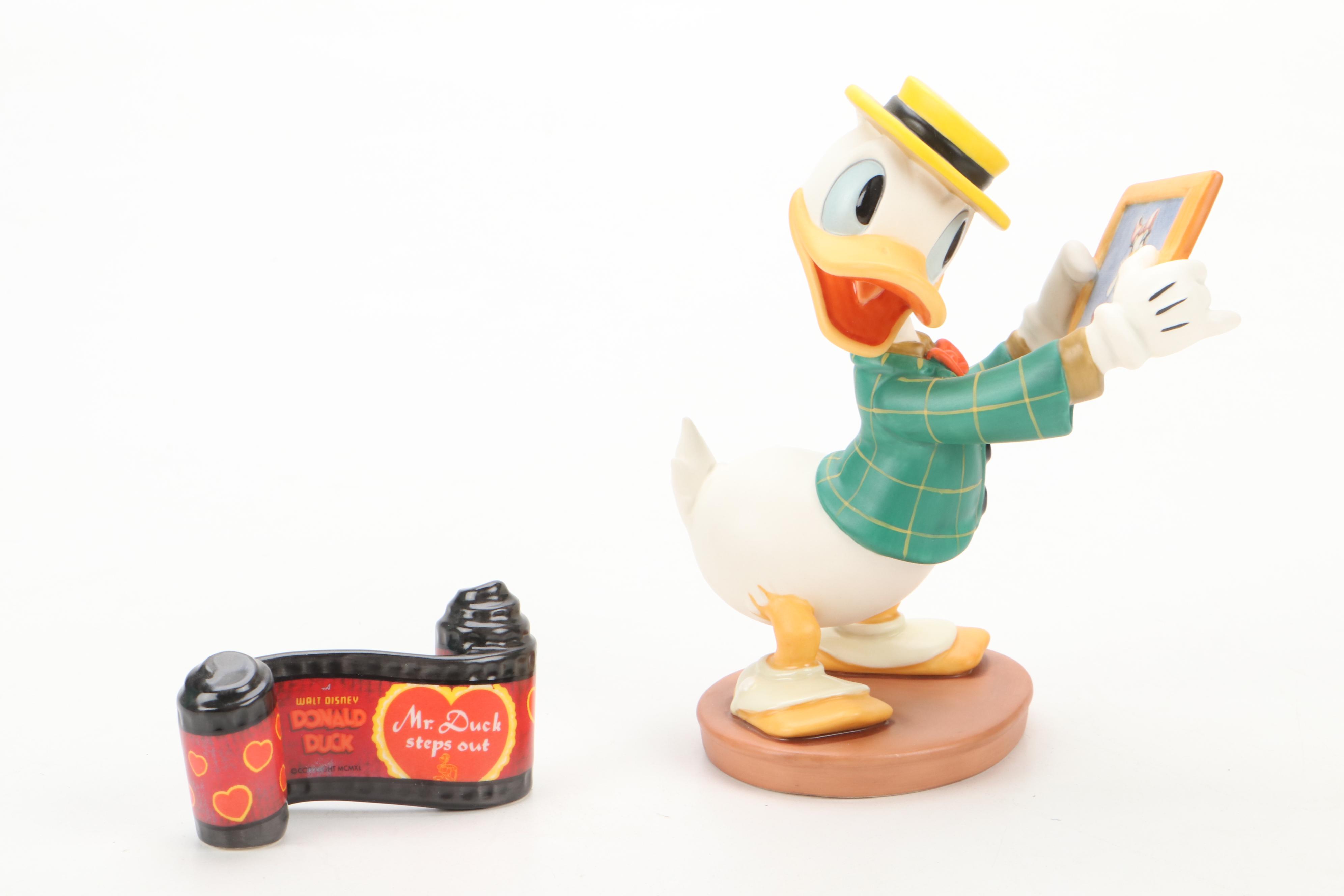 Walt Disney Classic Collections "Dr. Duck Steps Out" Ceramic Figurines
