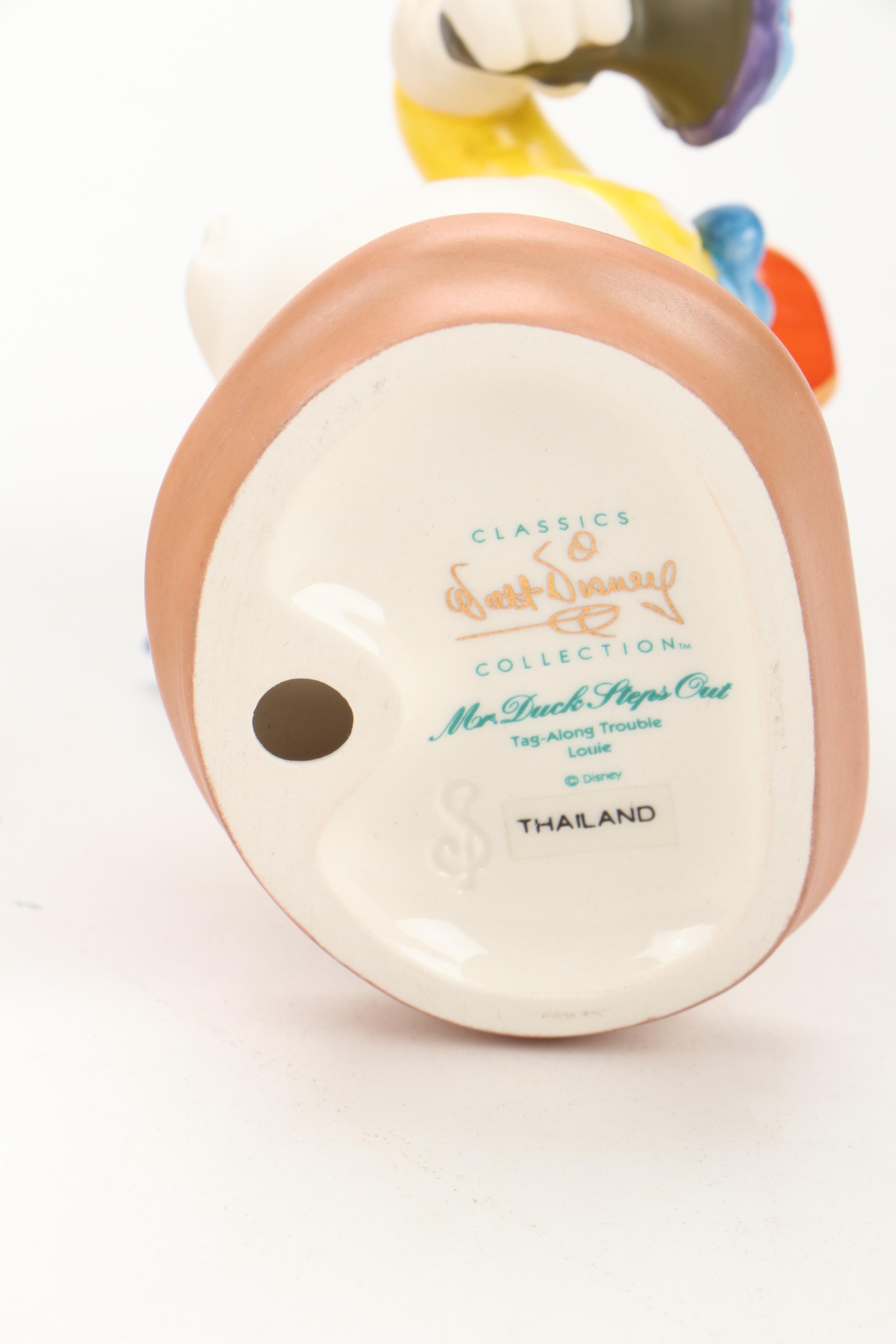 Walt Disney Classic Collections "Dr. Duck Steps Out" Ceramic Figurines