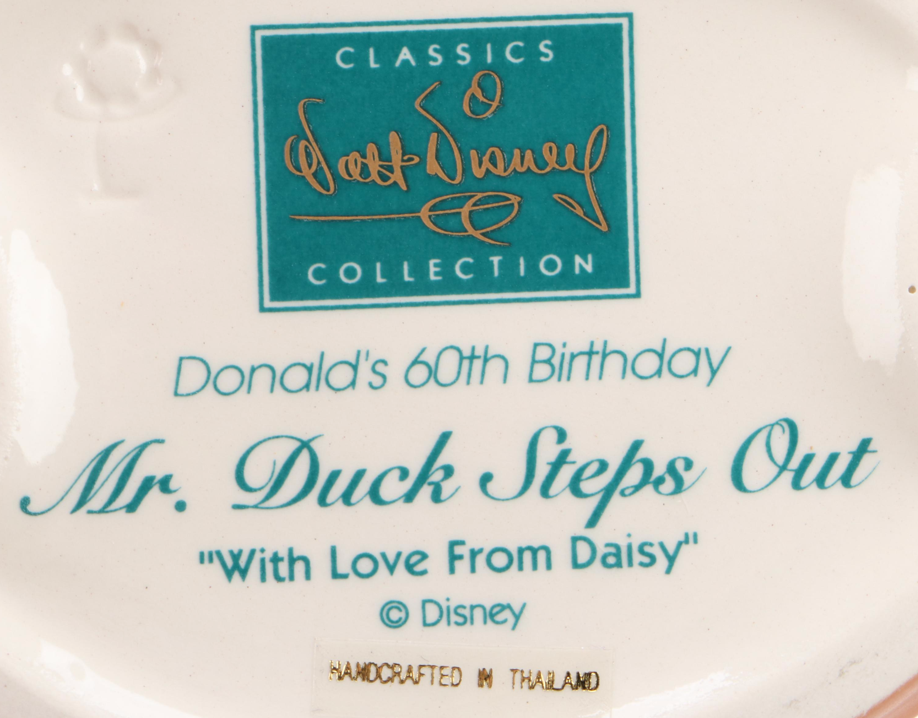 Walt Disney Classic Collections "Dr. Duck Steps Out" Ceramic Figurines