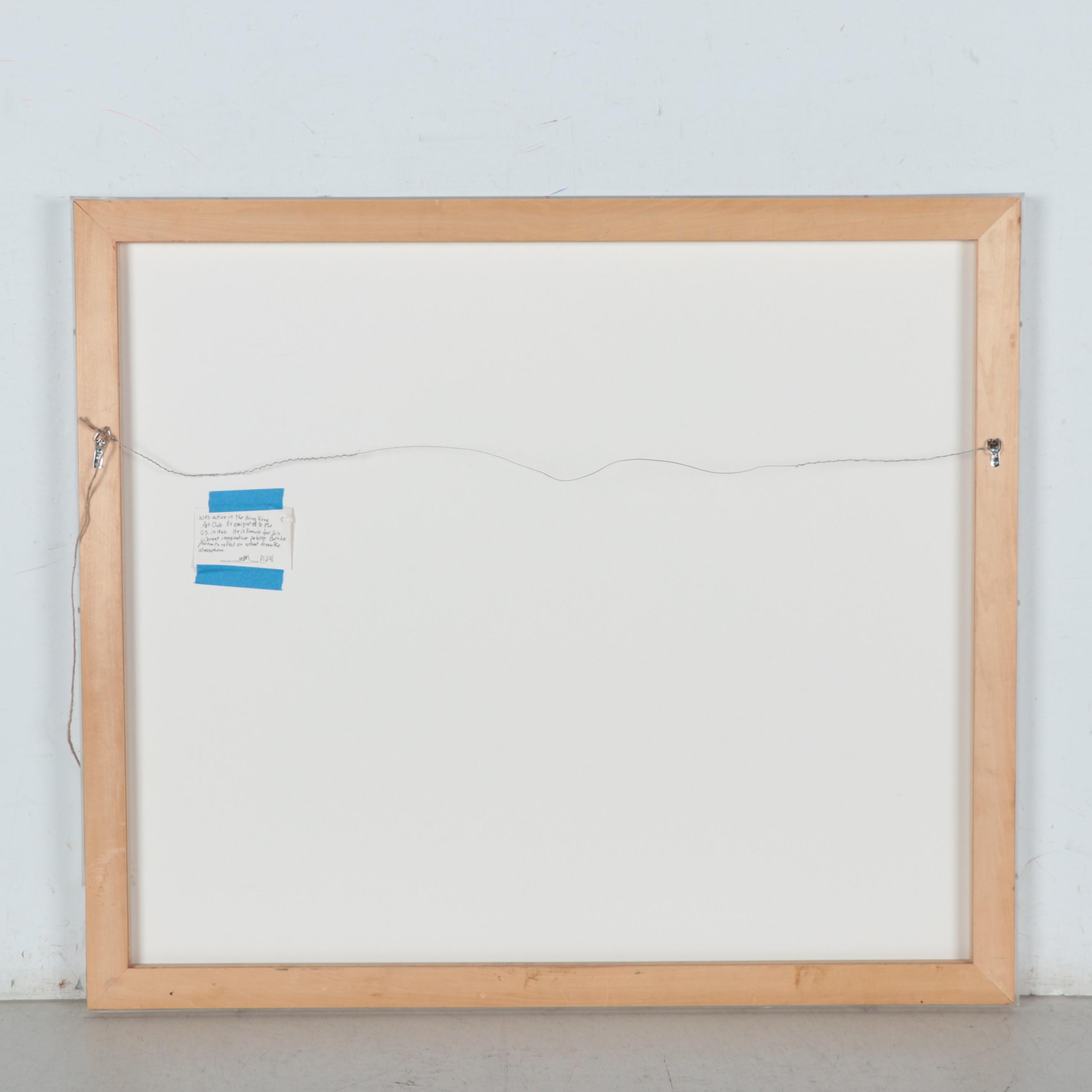 Pang Jen Serigraph of Mother and Child, Late 20th Century