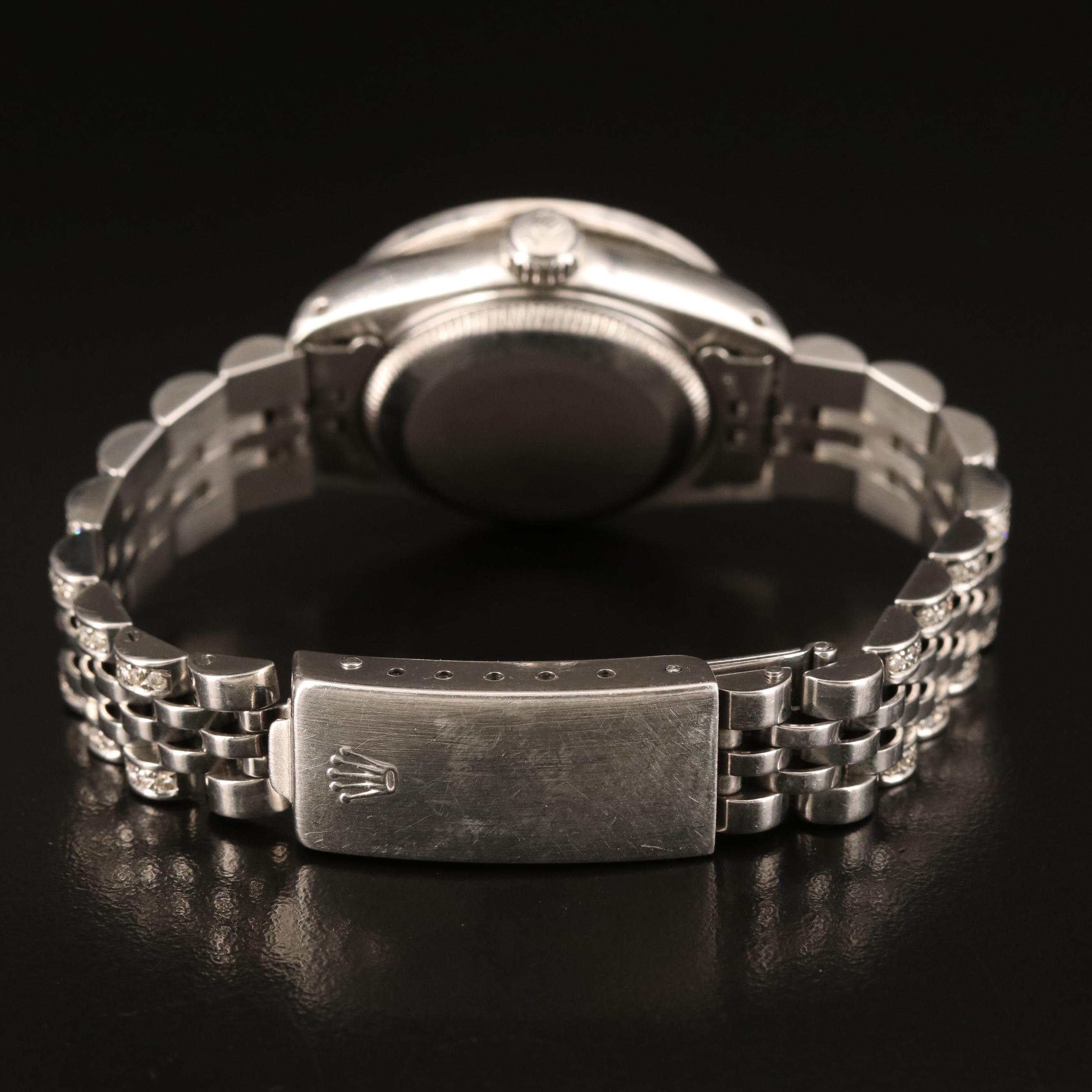 1982 Rolex Datejust MOP 2.10 CTW Diamond Dial, Bezel and Band Watch