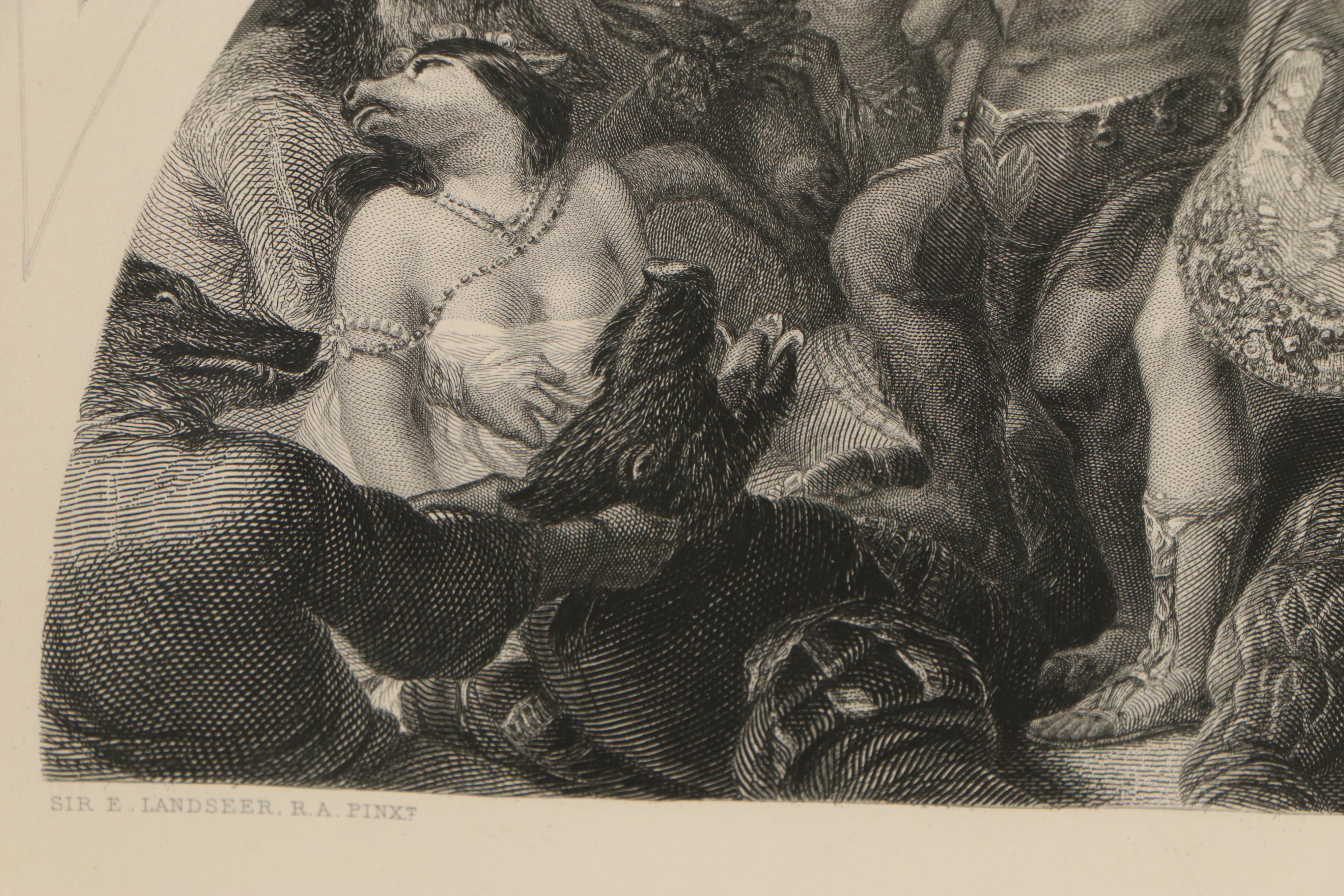 Etching After Sir Edwin Henry Landseer "Rout of Comus and His Band"