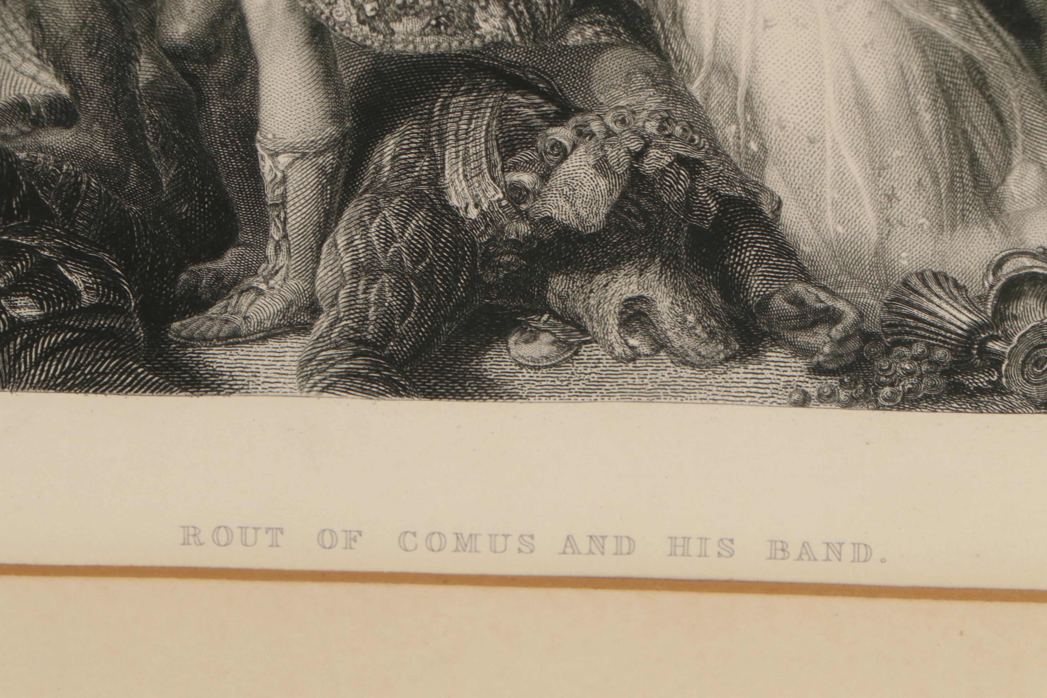 Etching After Sir Edwin Henry Landseer "Rout of Comus and His Band"