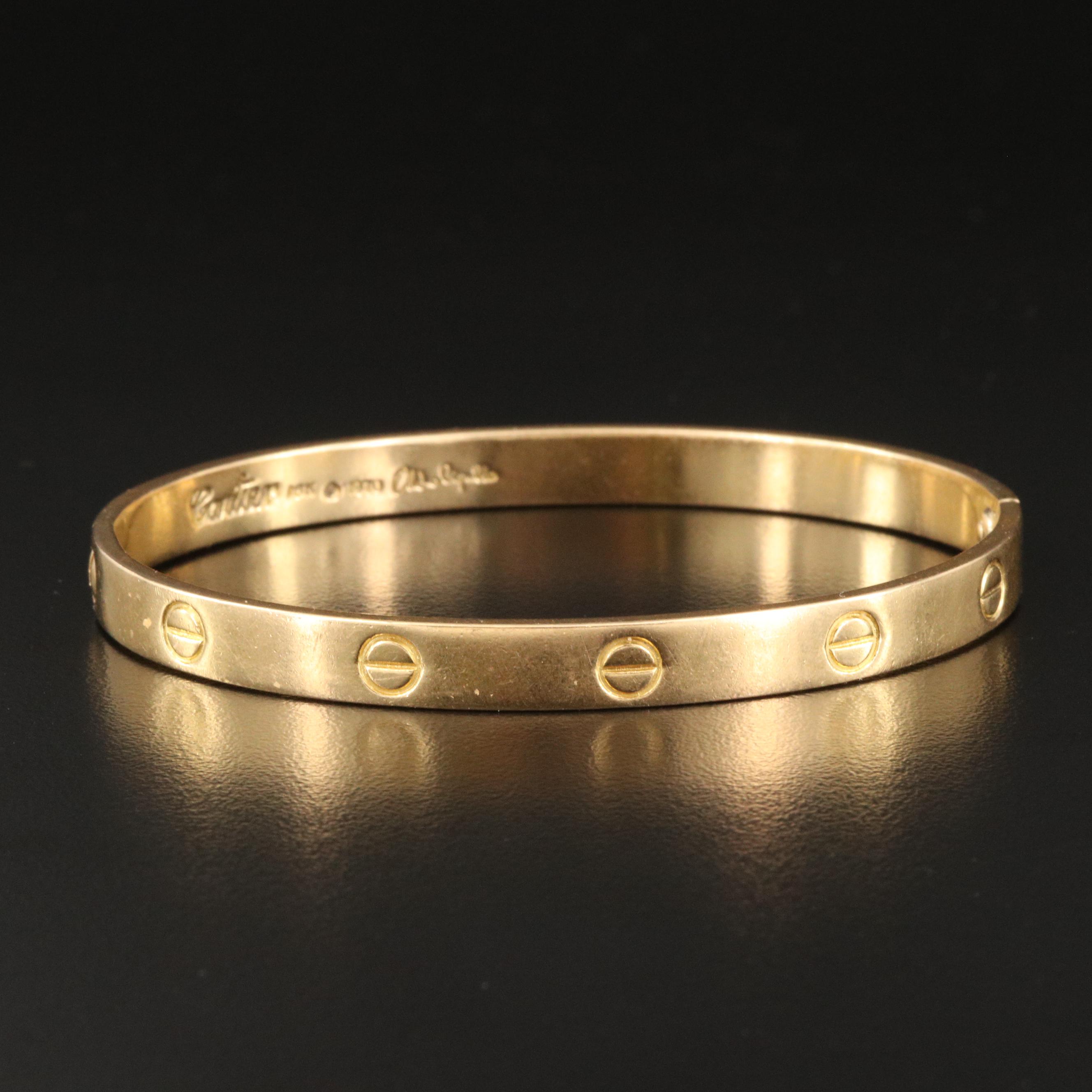 Vintage Cartier "Love" Signed Aldo Cipullo 1970 18K Bracelet