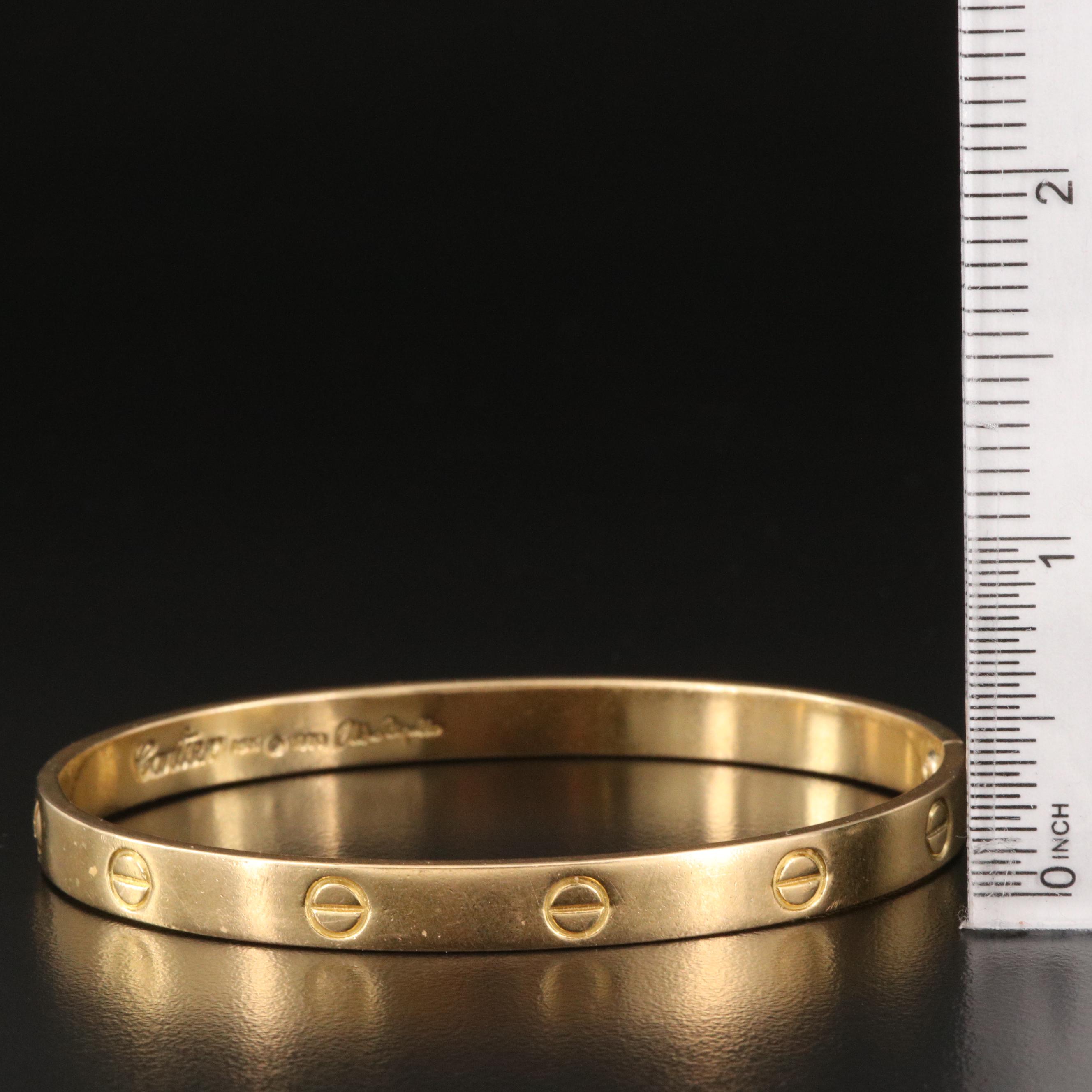 Vintage Cartier "Love" Signed Aldo Cipullo 1970 18K Bracelet
