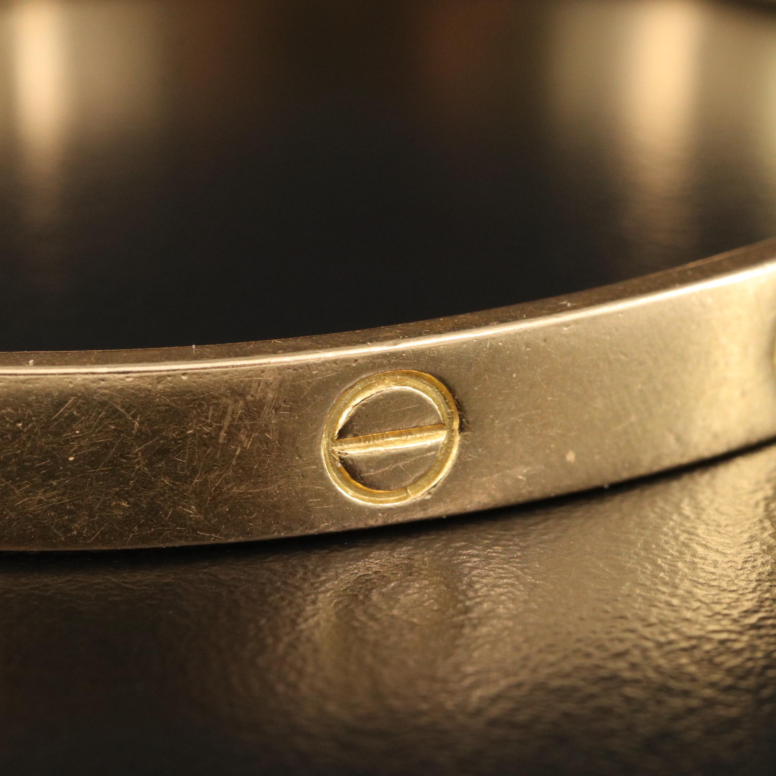 Vintage Cartier "Love" Signed Aldo Cipullo 1970 18K Bracelet