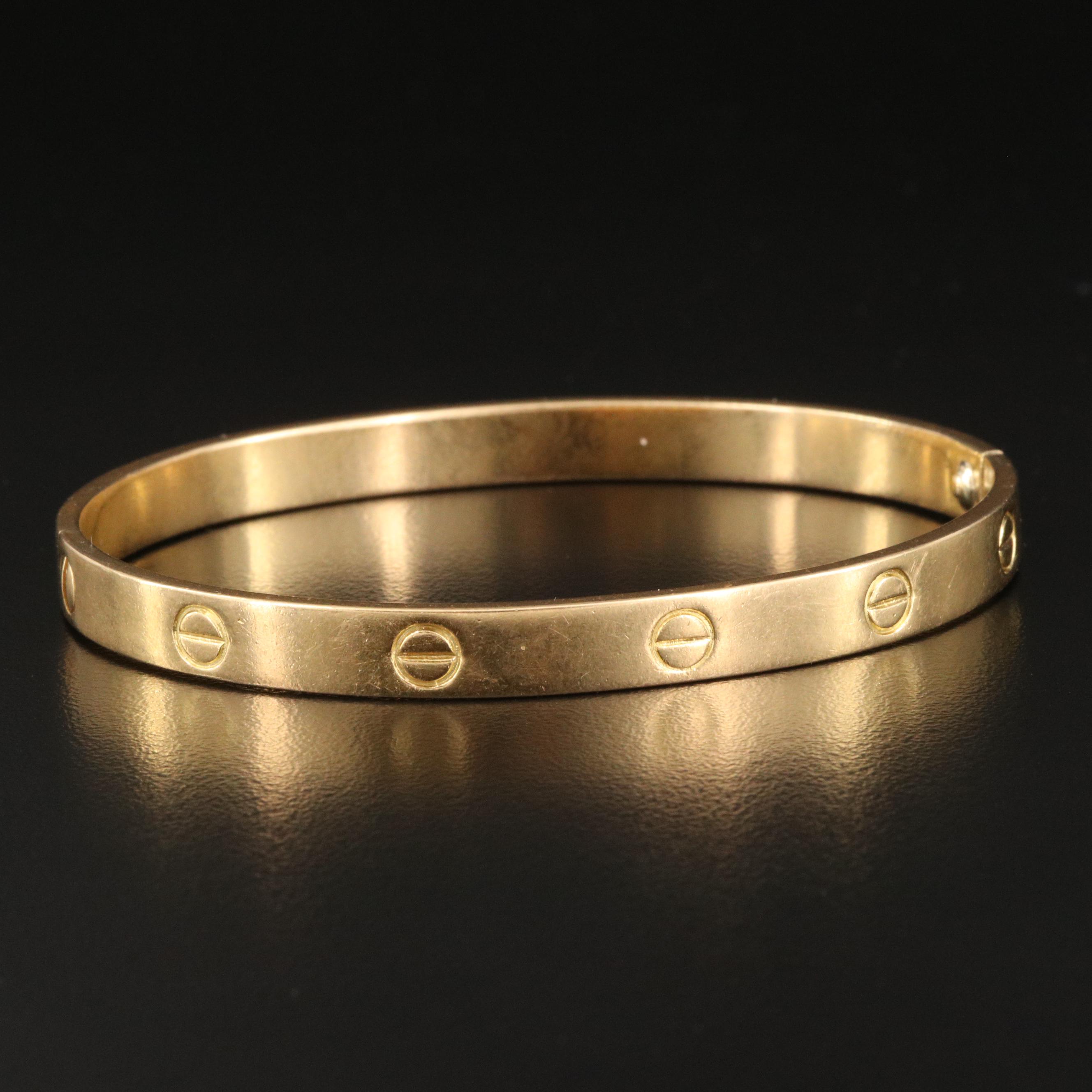 Vintage Cartier "Love" Signed Aldo Cipullo 1970 18K Bracelet