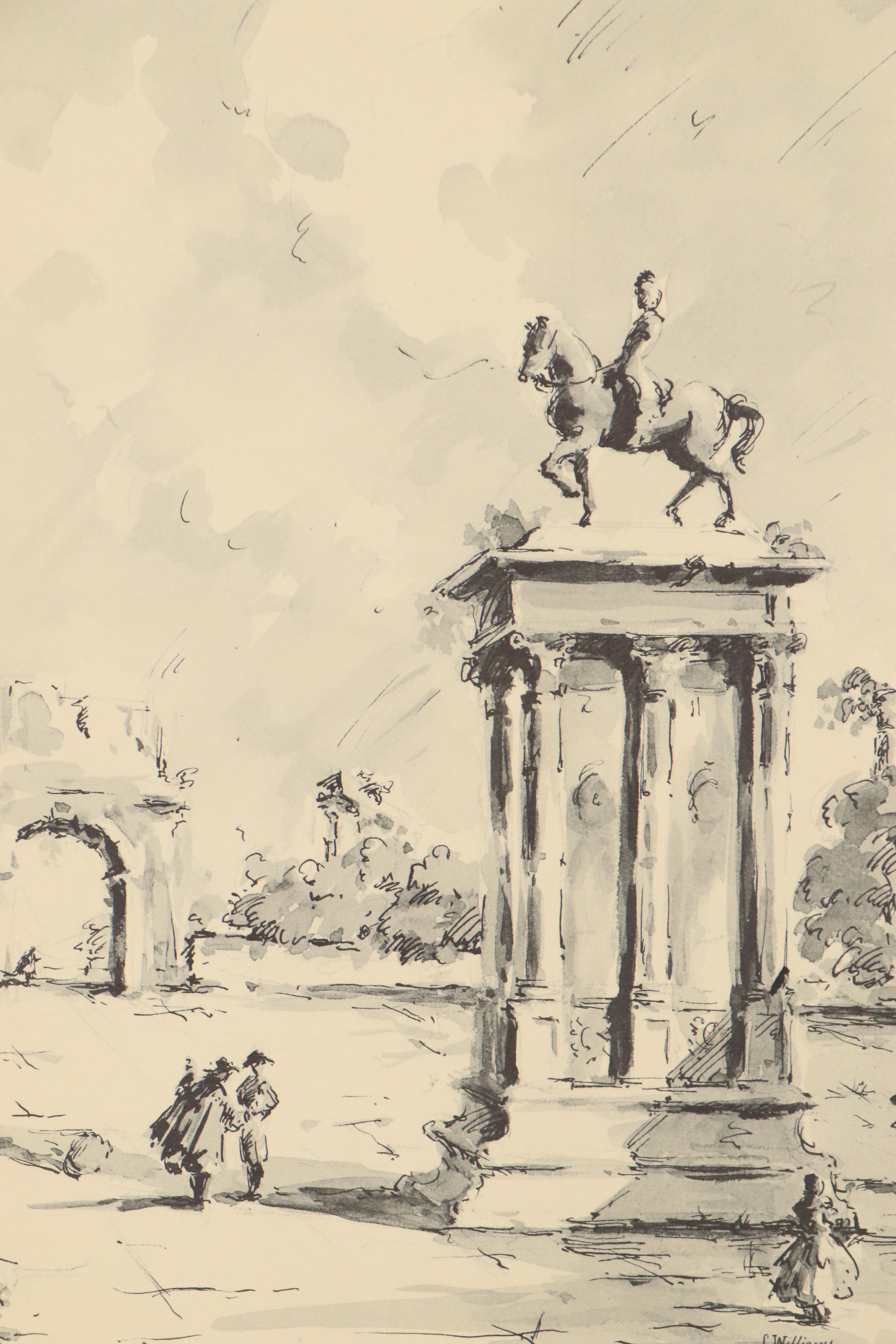 Lithographs of Architectural Ruins