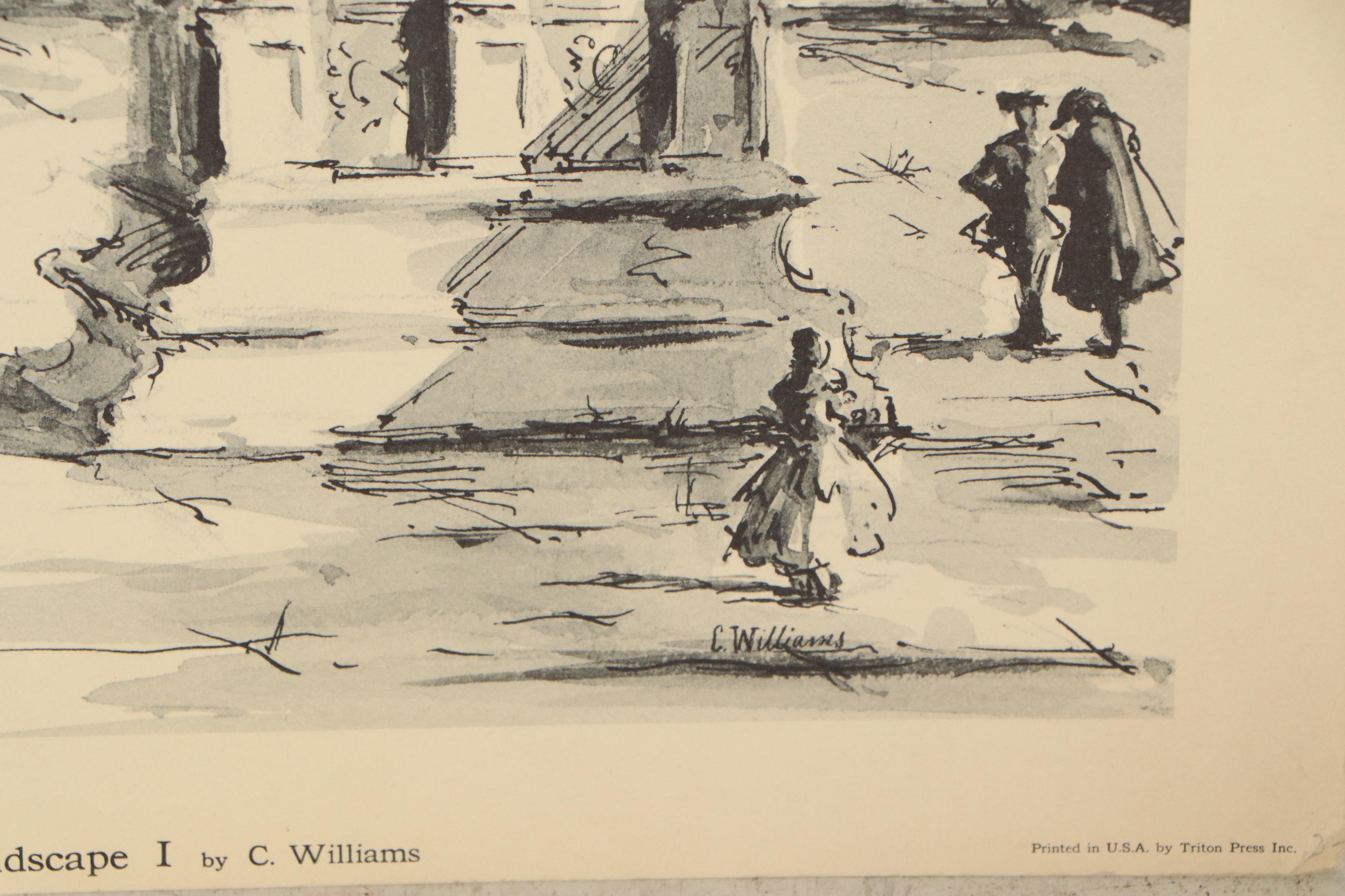 Lithographs of Architectural Ruins