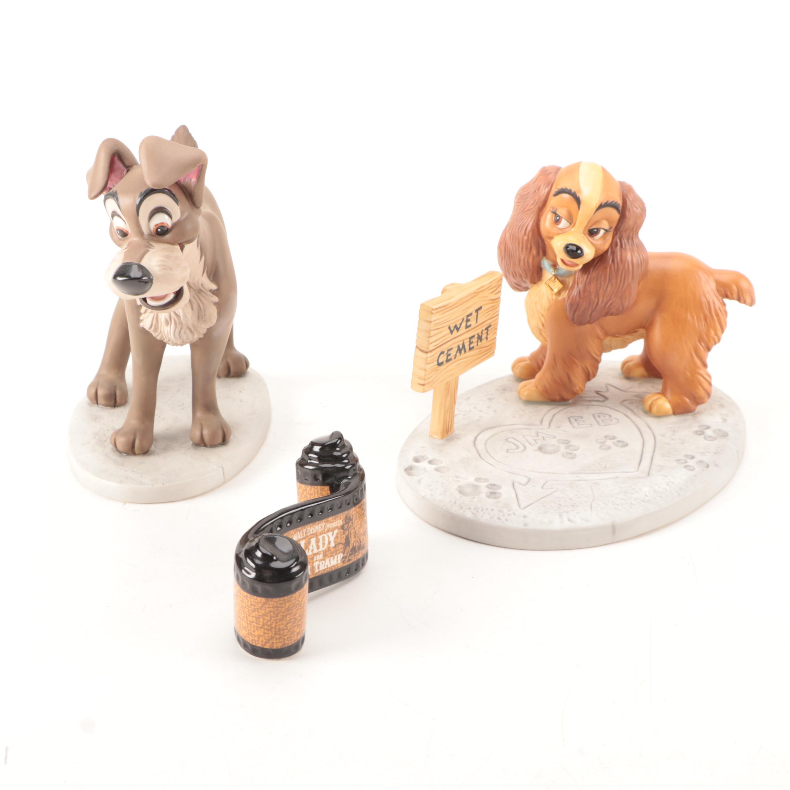Walt Disney Classics Collection "Lady and the Tramp" Ceramic Figurines