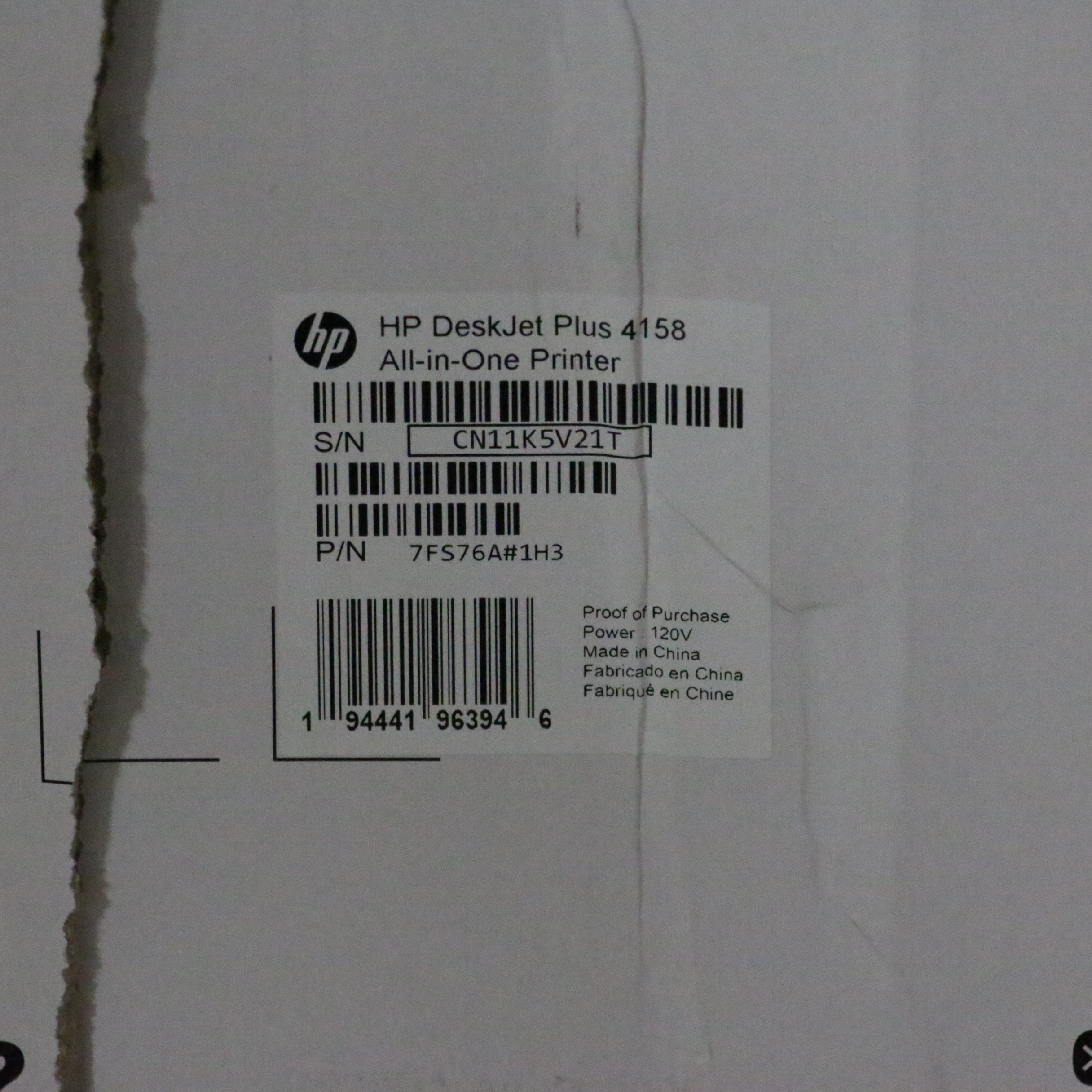 HP DeskJet Plus 4158 All-in-One Printer