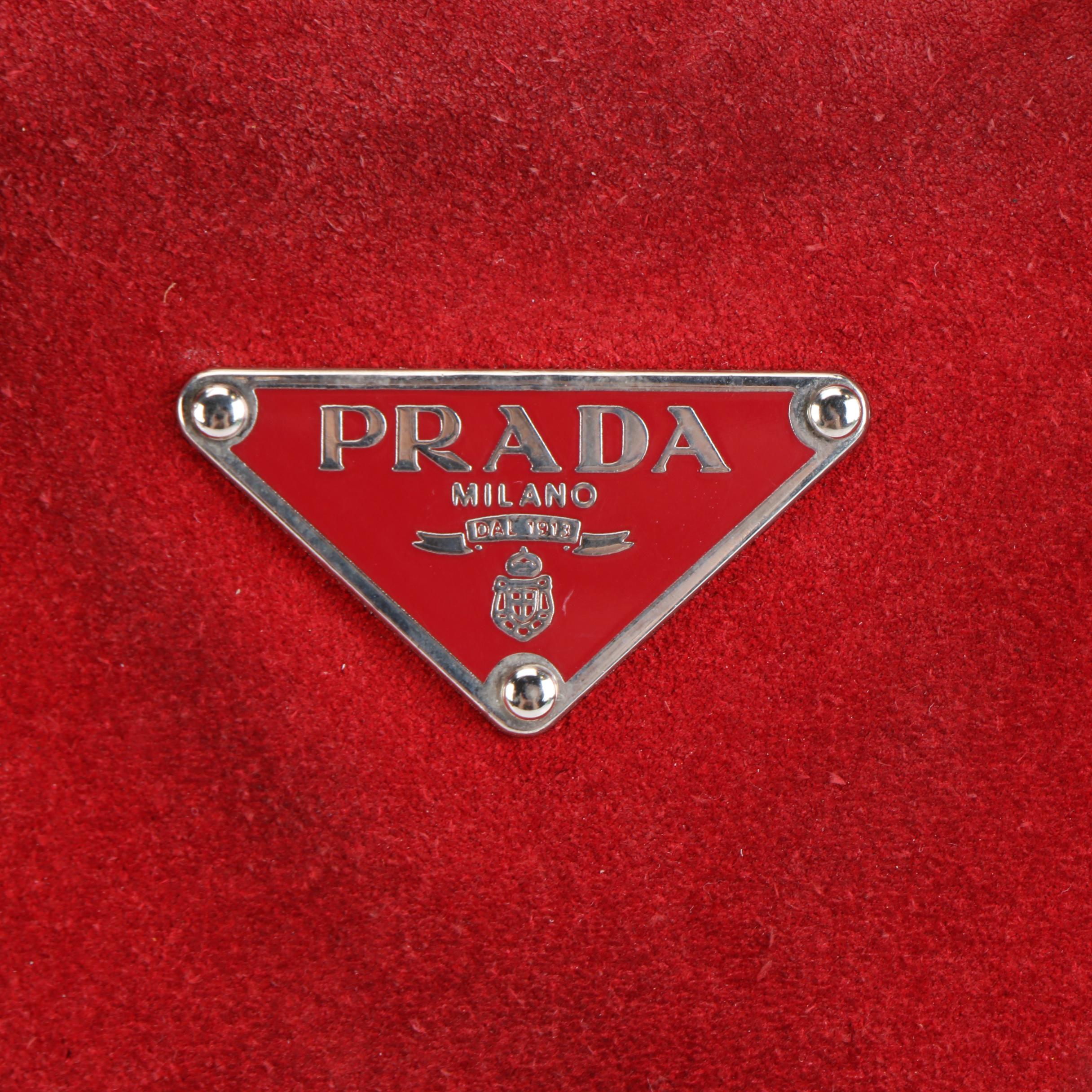 Prada Shoulder Bag in Suede and Leather