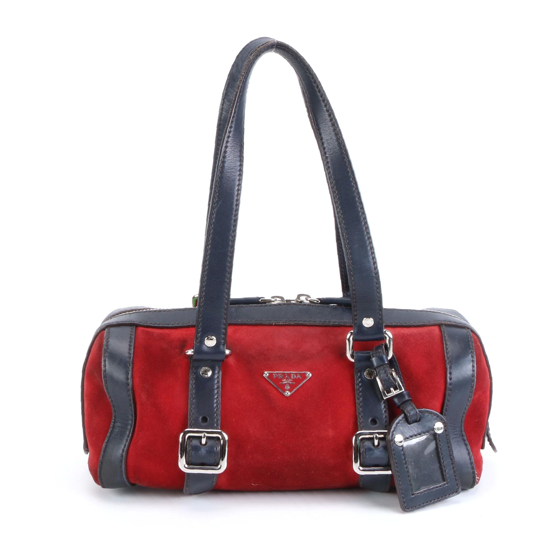 Prada Shoulder Bag in Suede and Leather