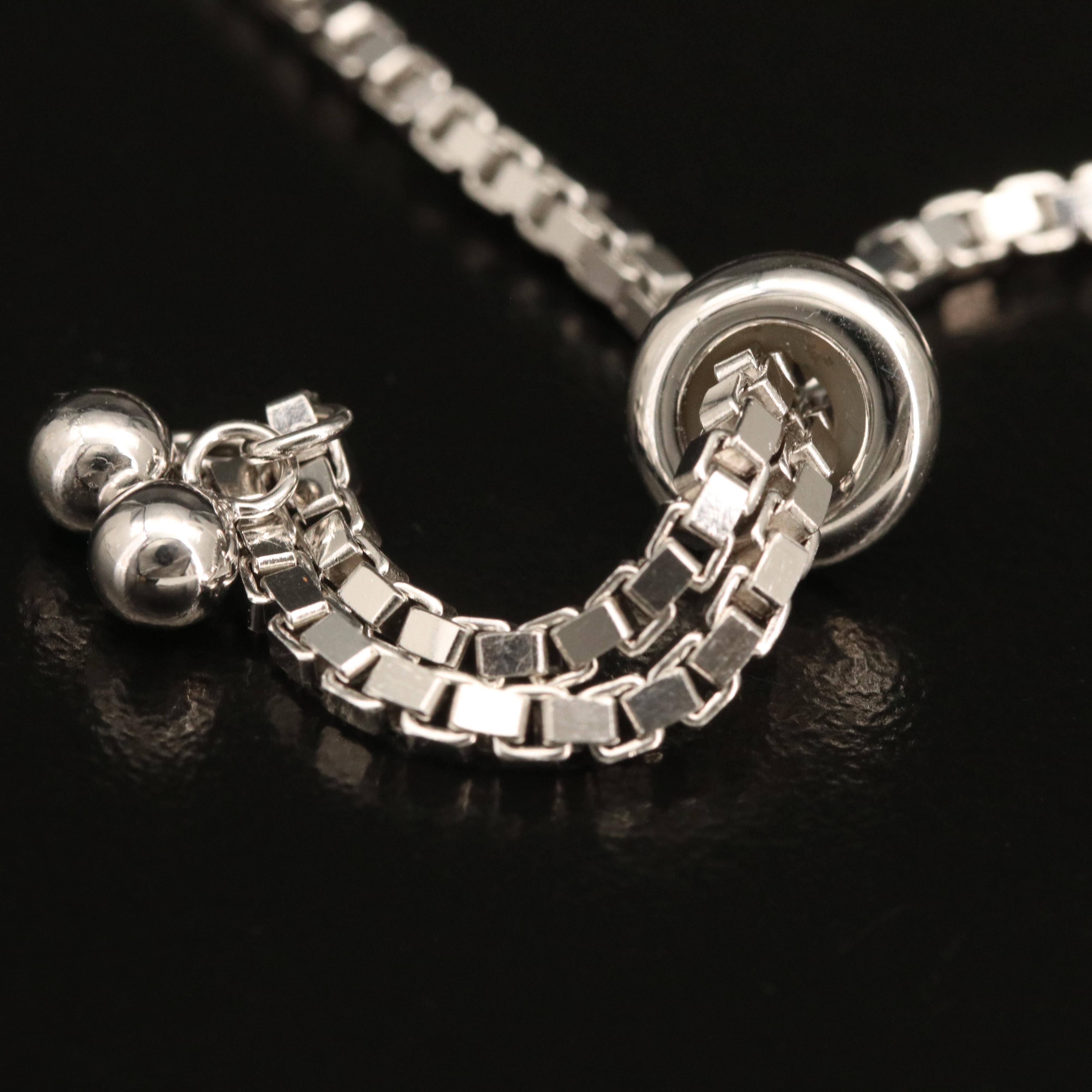 Sterling Tanzanite and Topaz Bolo Bracelet