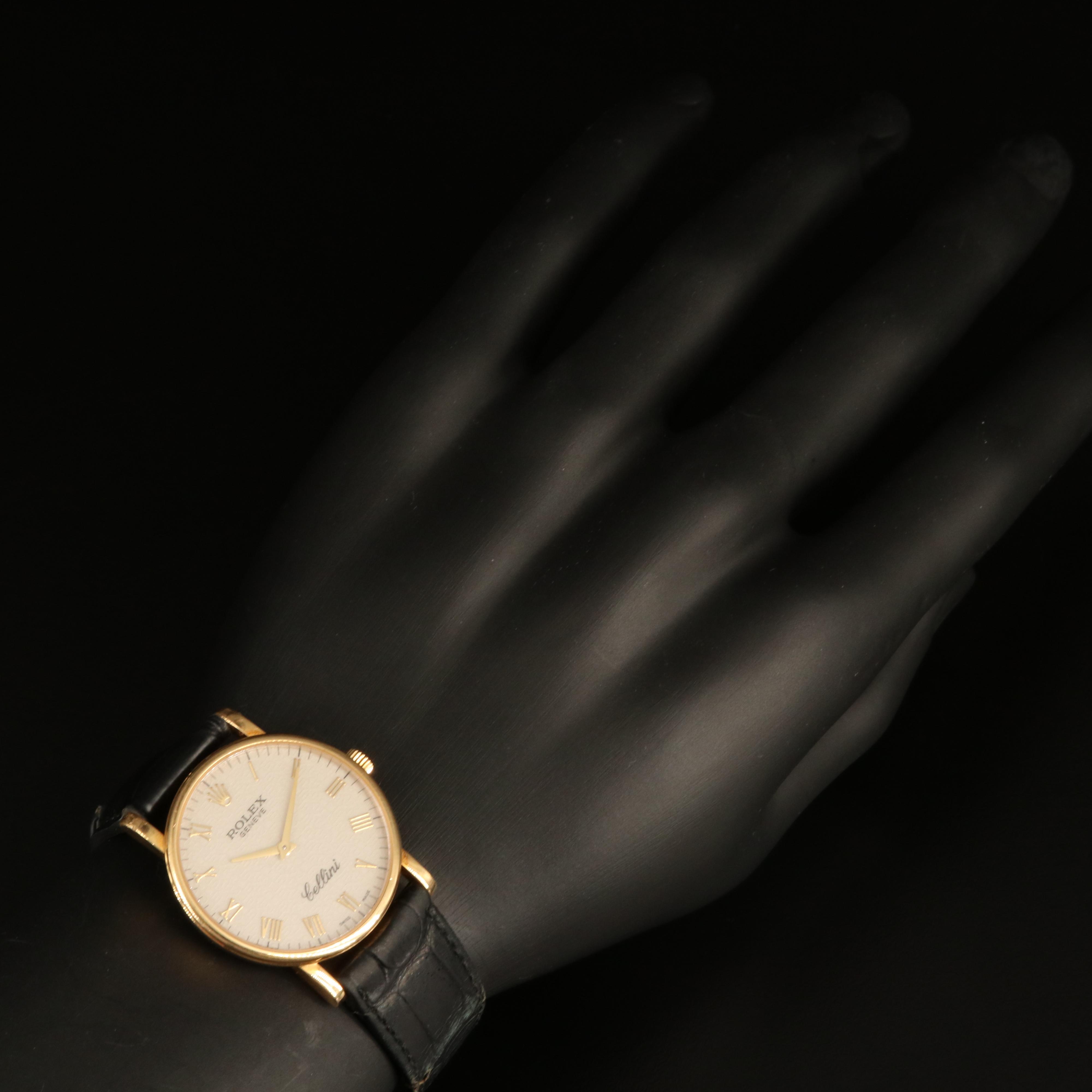 2006 Rolex Cellini 5115 18K Yellow Gold Stem Wind Watch
