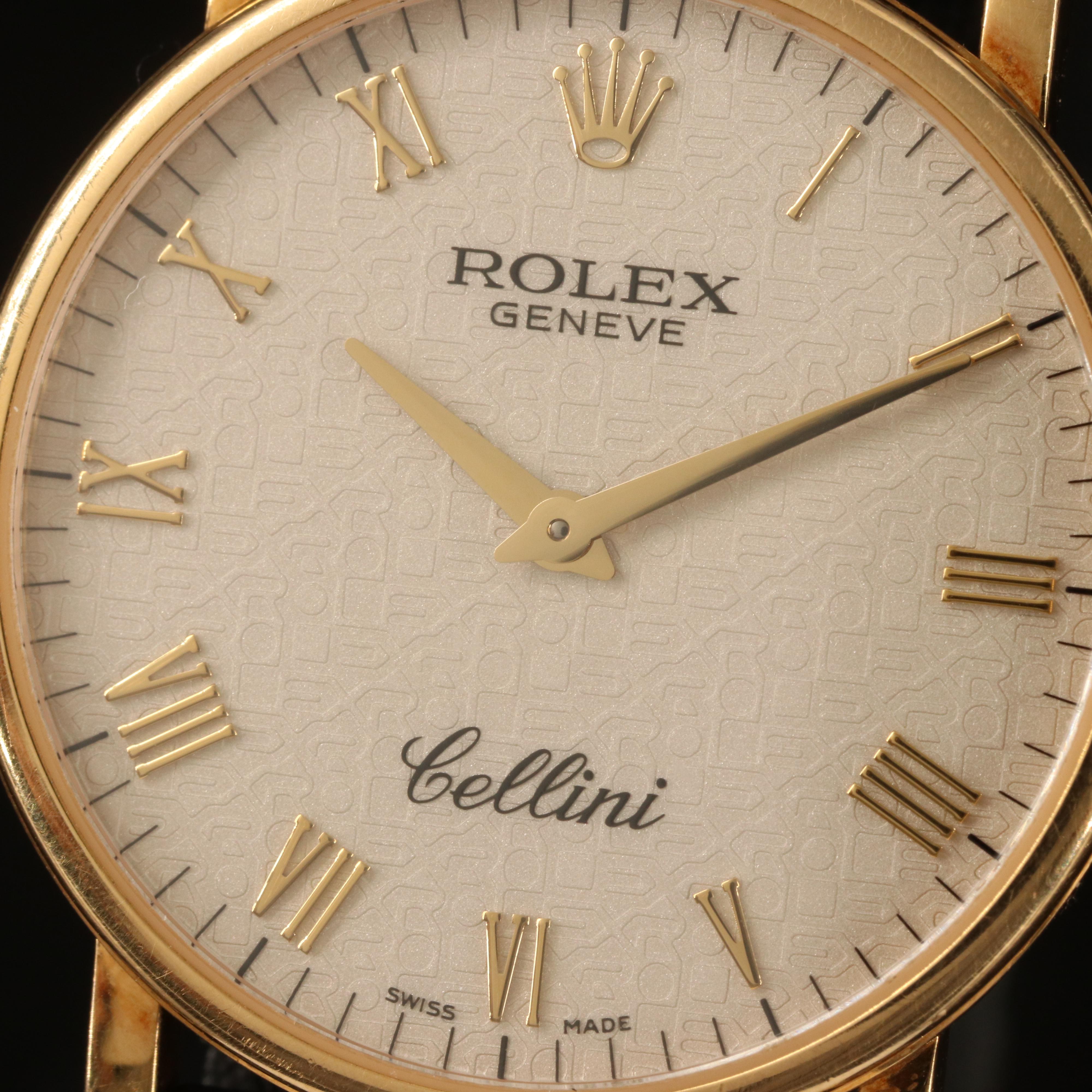 2006 Rolex Cellini 5115 18K Yellow Gold Stem Wind Watch