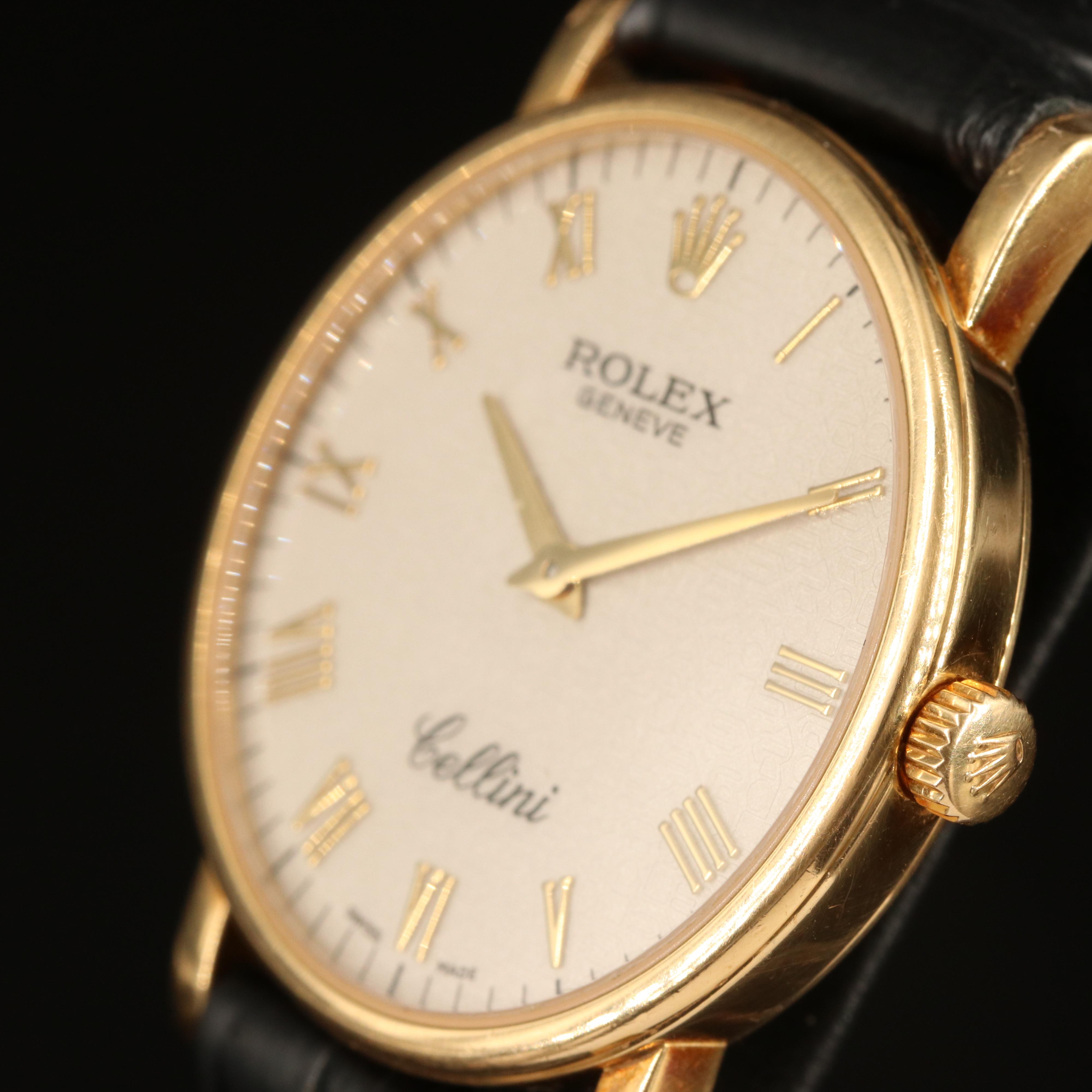 2006 Rolex Cellini 5115 18K Yellow Gold Stem Wind Watch