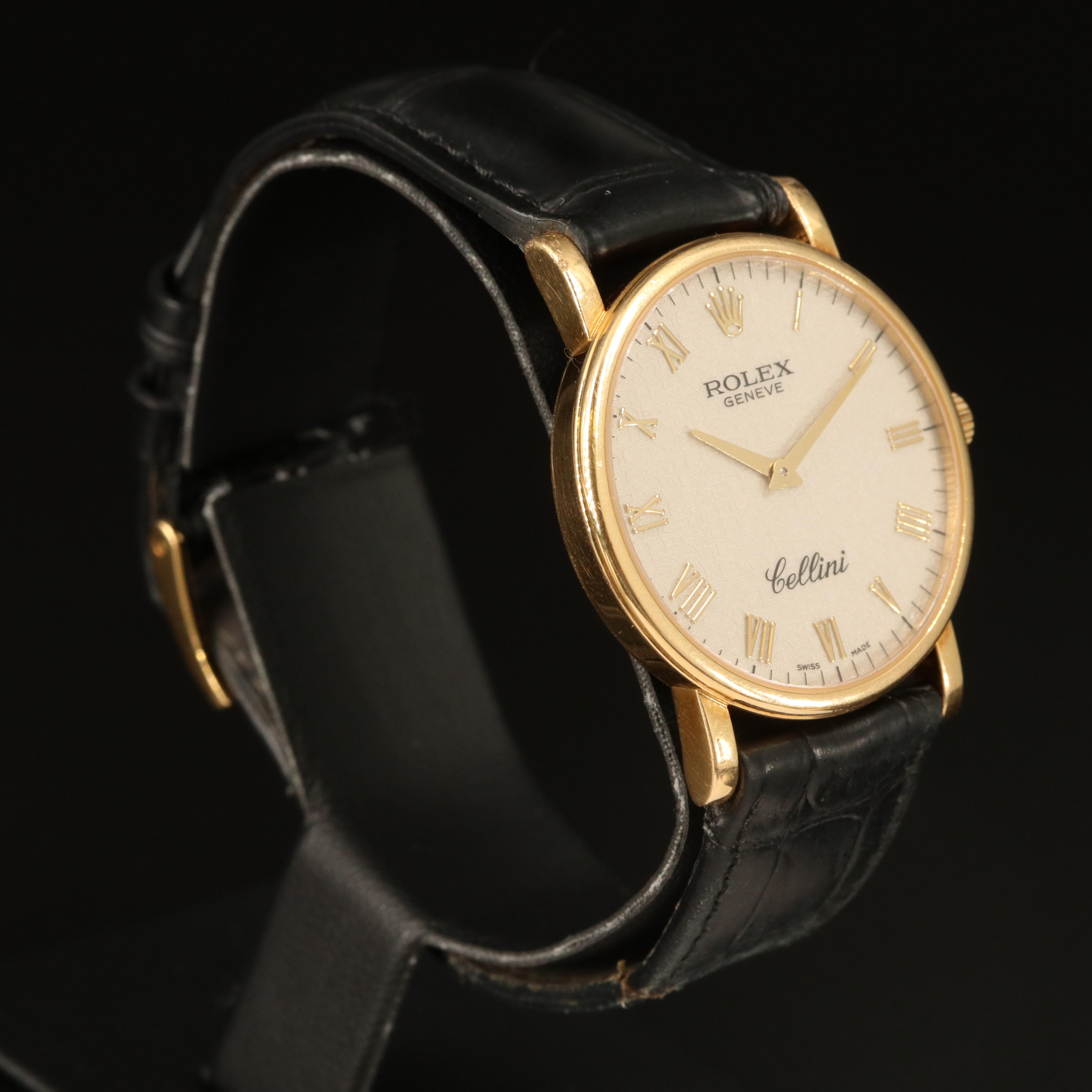 2006 Rolex Cellini 5115 18K Yellow Gold Stem Wind Watch