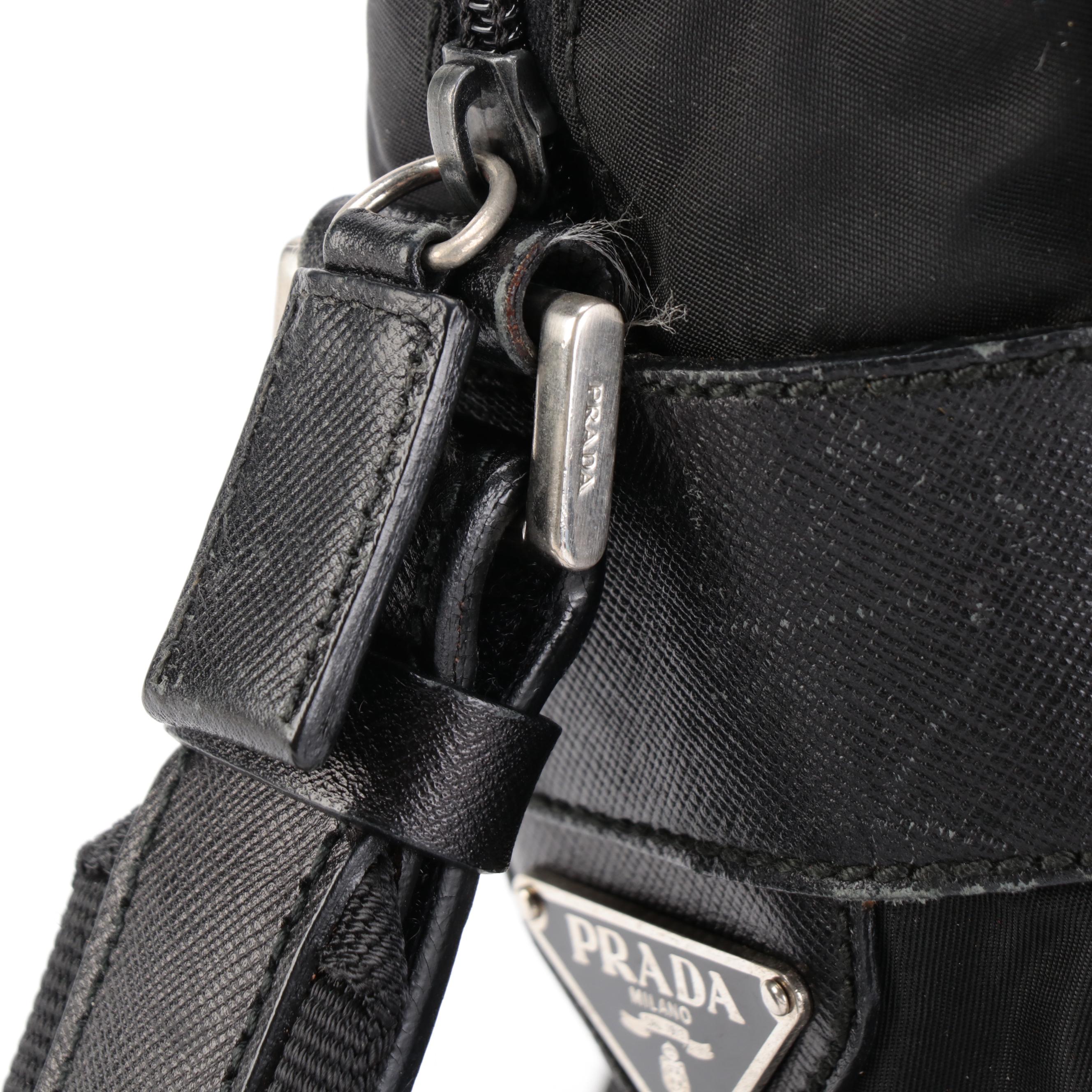 Prada Computer Bag in Black Tessuto Nylon with Saffiano Leather Trim
