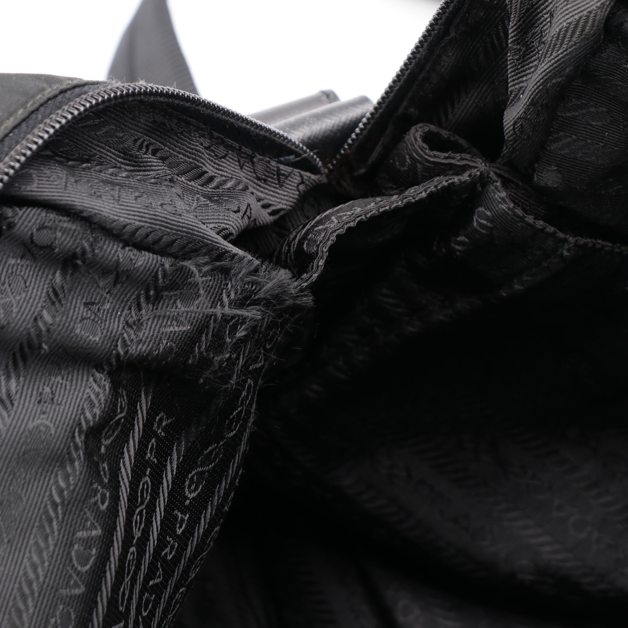 Prada Computer Bag in Black Tessuto Nylon with Saffiano Leather Trim