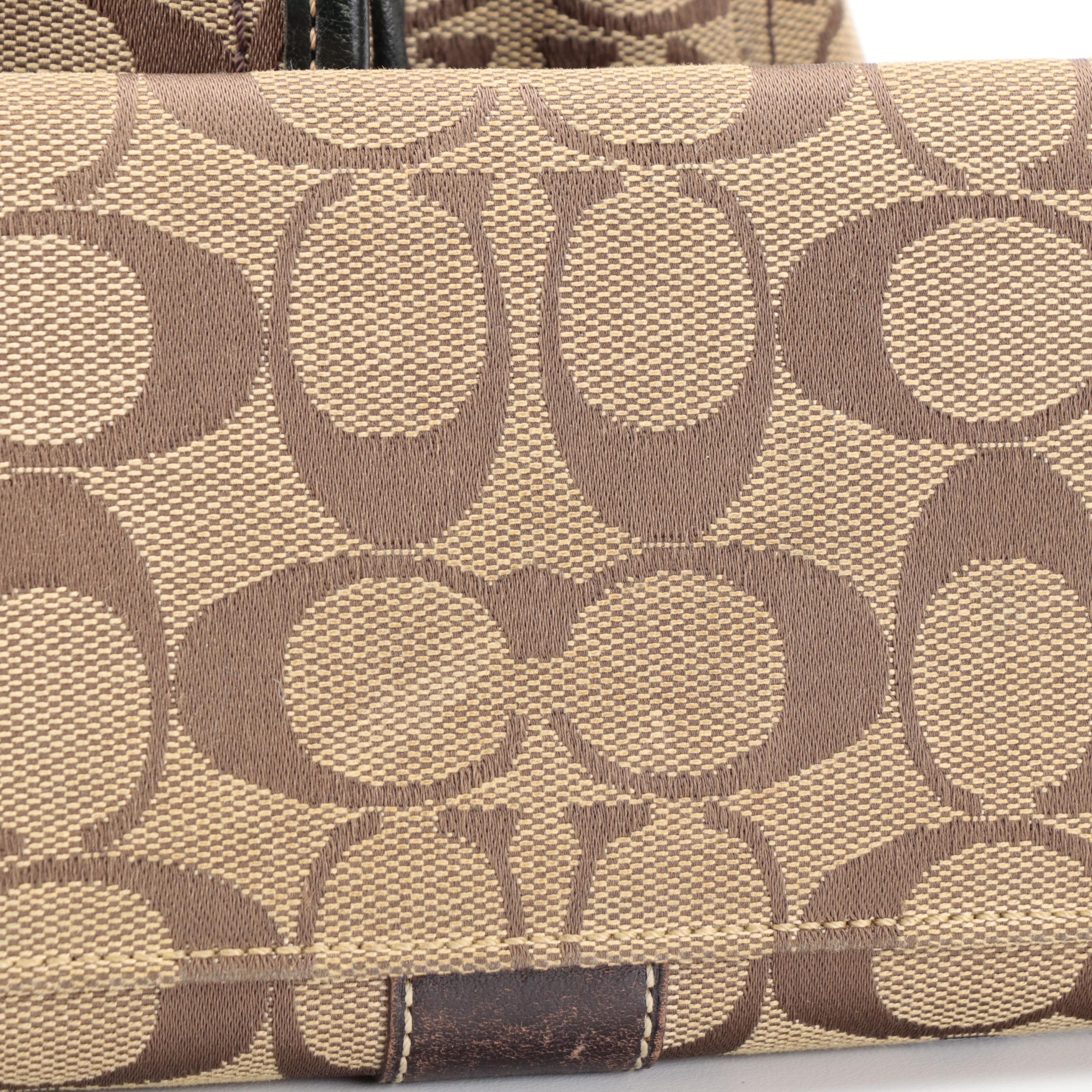 Coach Legacy 11140 Shoulder Bag and Flap Wallet in Signature Canvas and Leather