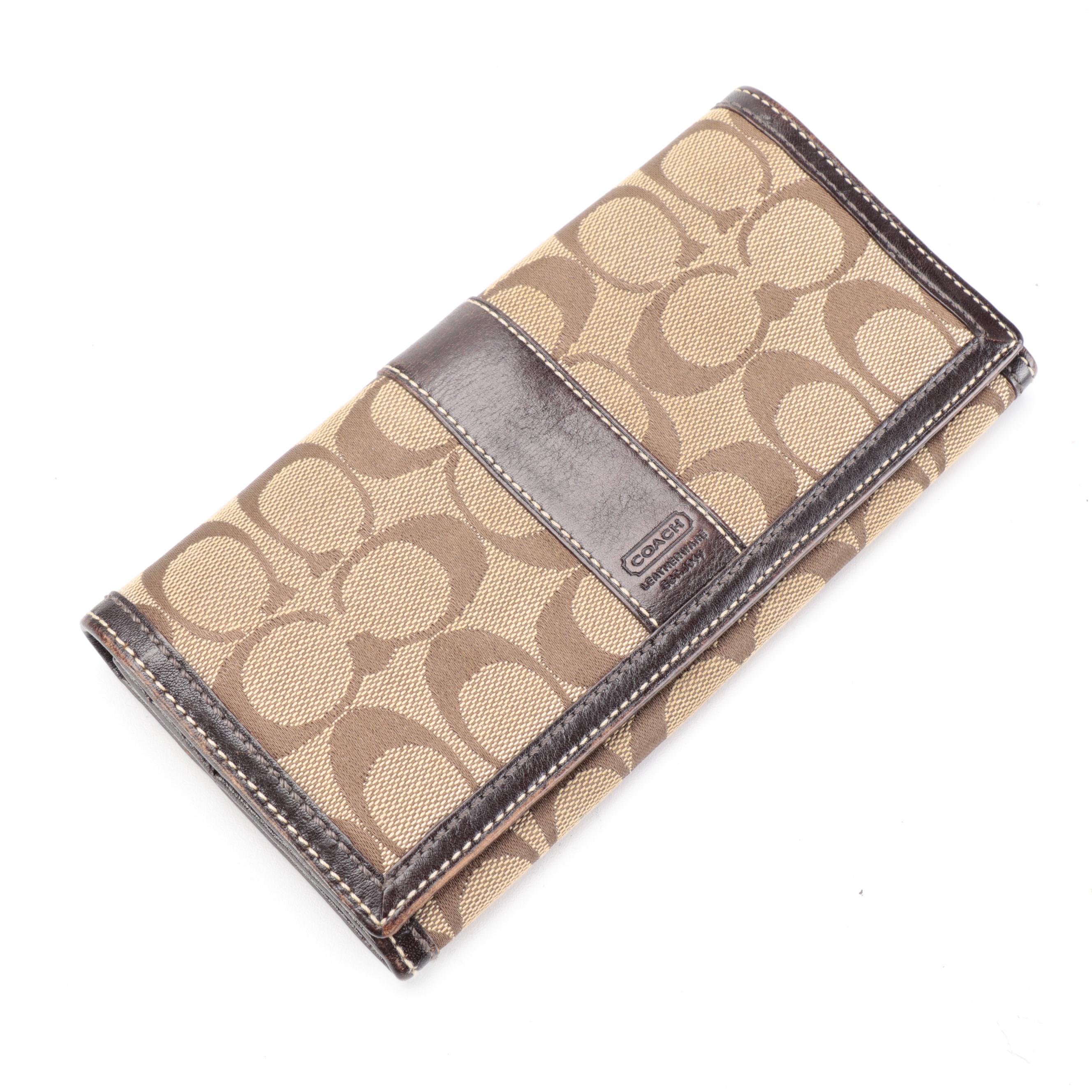 Coach Legacy 11140 Shoulder Bag and Flap Wallet in Signature Canvas and Leather