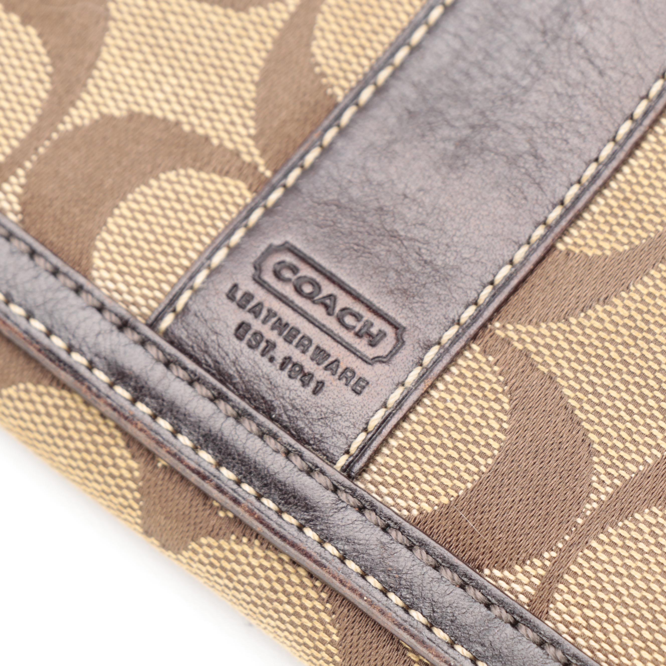 Coach Legacy 11140 Shoulder Bag and Flap Wallet in Signature Canvas and Leather