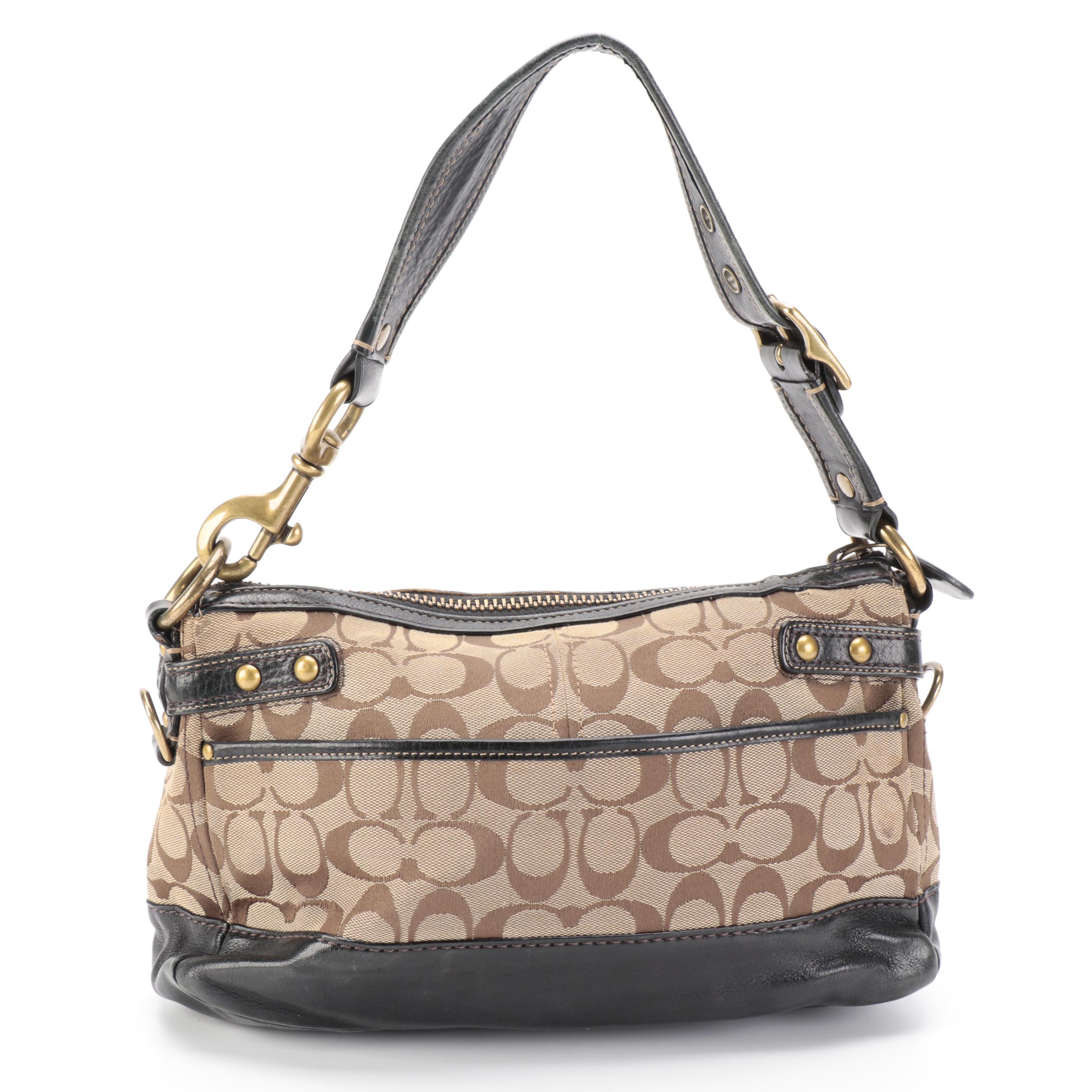 Coach Legacy 11140 Shoulder Bag and Flap Wallet in Signature Canvas and Leather