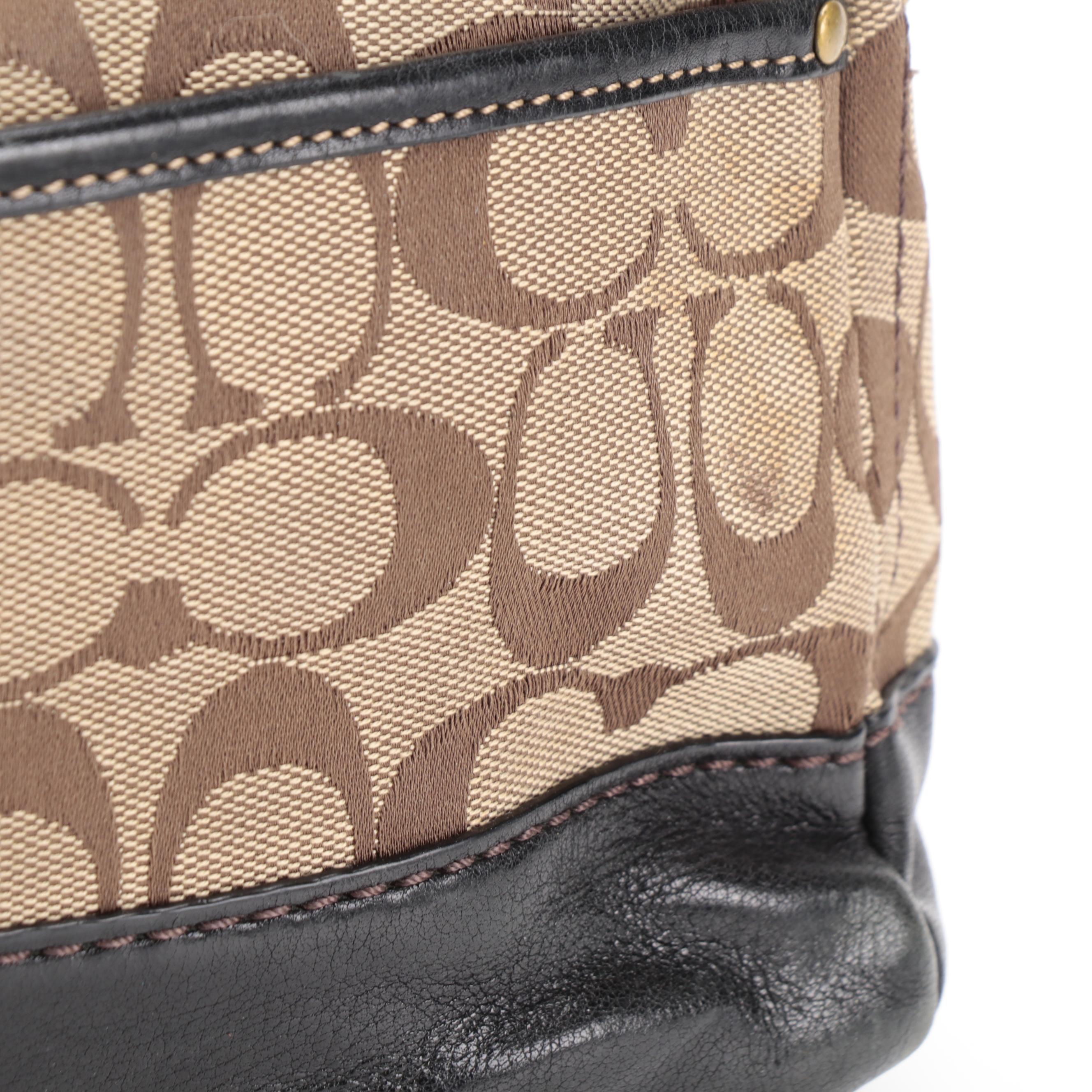 Coach Legacy 11140 Shoulder Bag and Flap Wallet in Signature Canvas and Leather