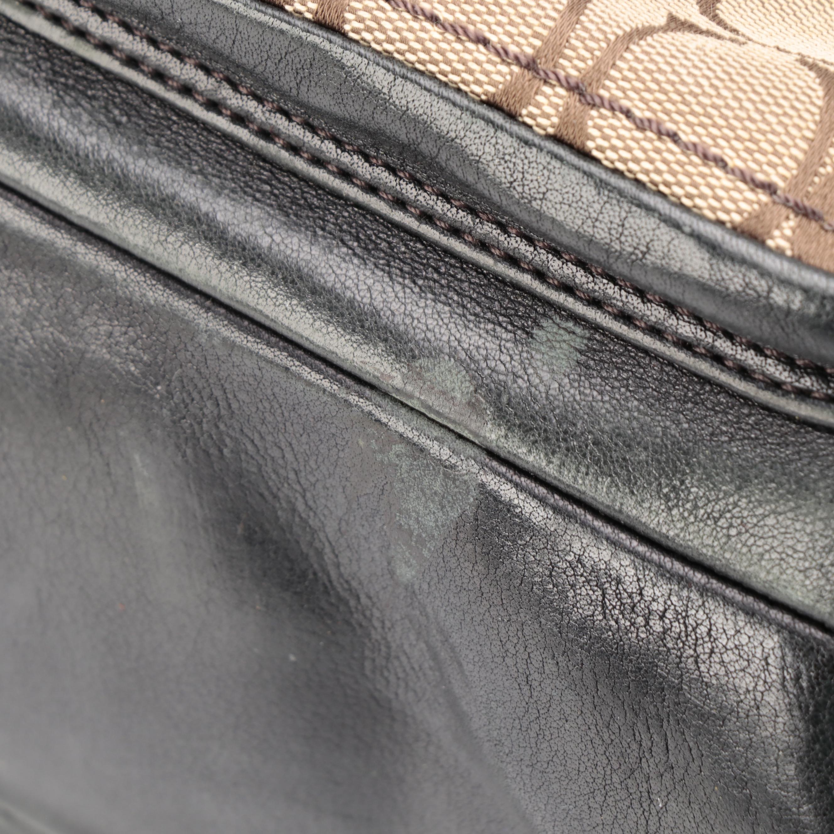 Coach Legacy 11140 Shoulder Bag and Flap Wallet in Signature Canvas and Leather