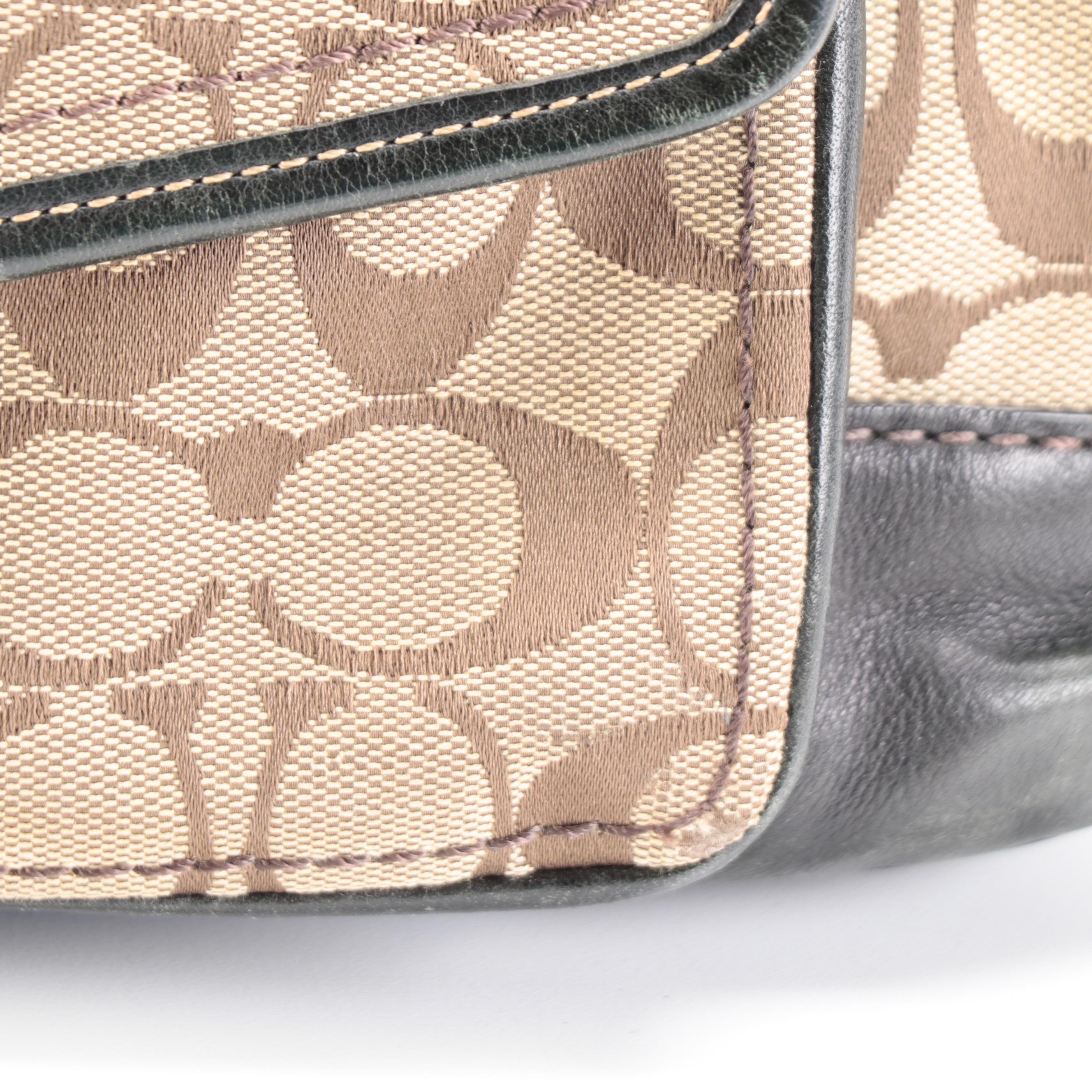 Coach Legacy 11140 Shoulder Bag and Flap Wallet in Signature Canvas and Leather