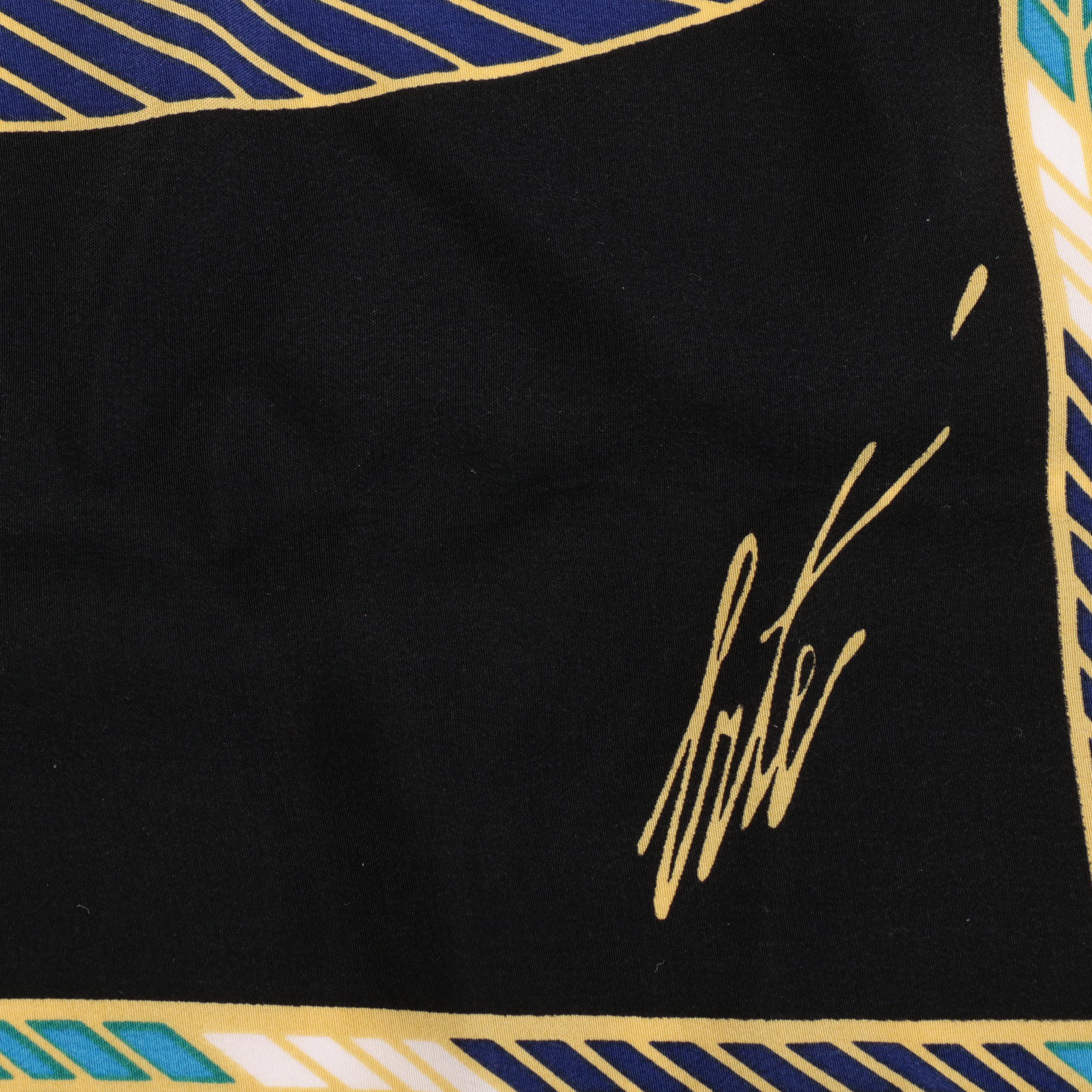 Erté "The Nile" Egyptian Goddess Themed Silk Scarf