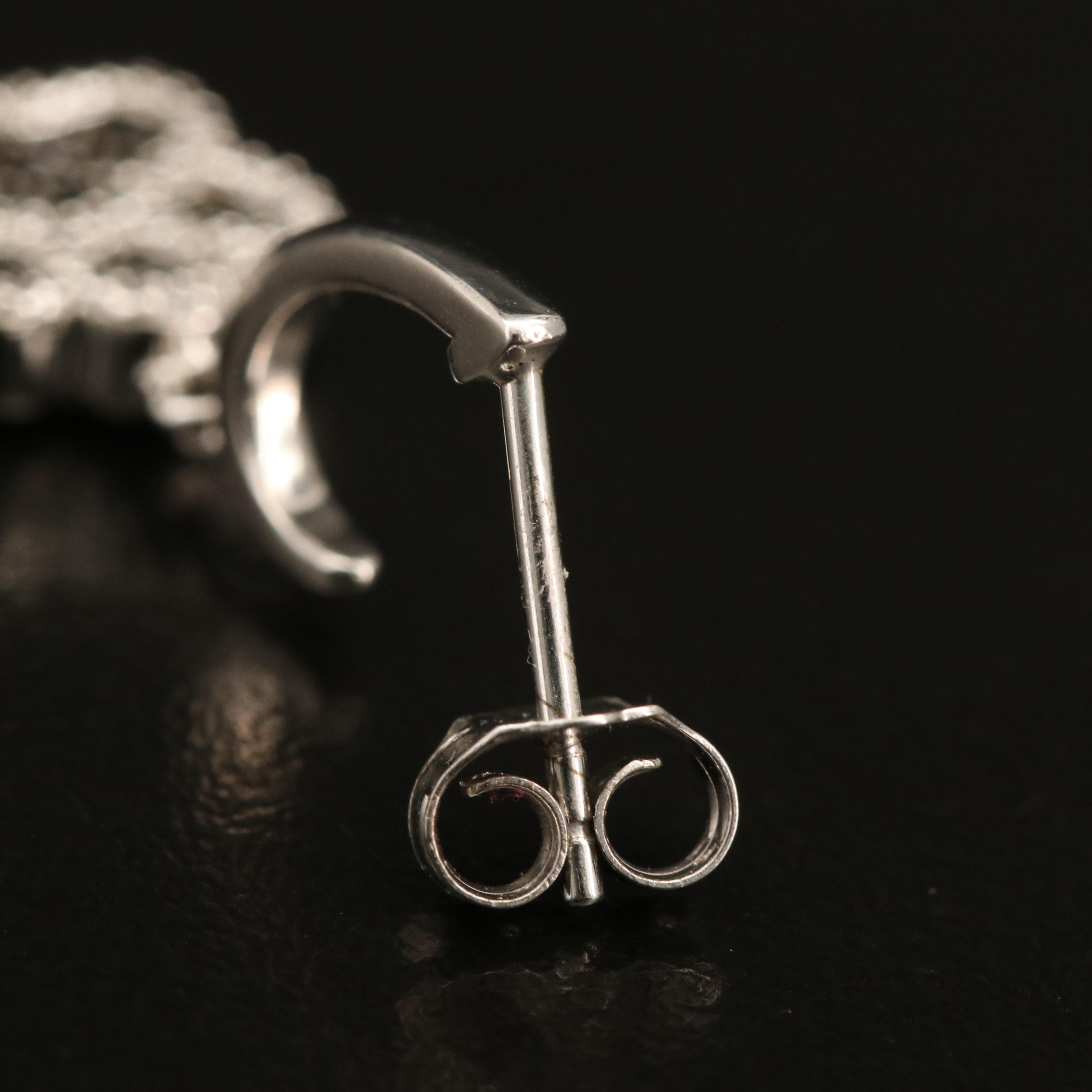 Sterling Pavé Diamond Paw Drop Earrings