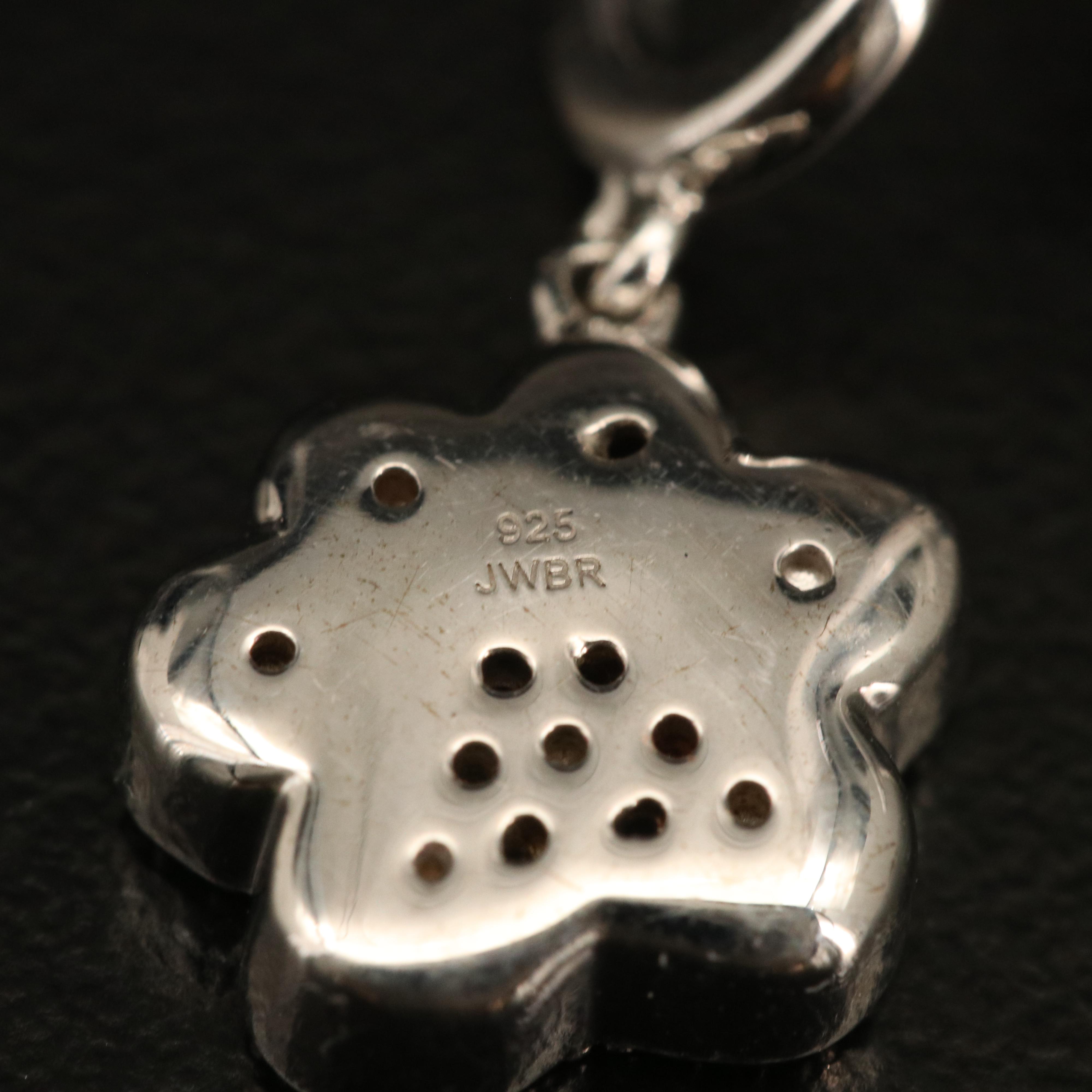 Sterling Pavé Diamond Paw Drop Earrings