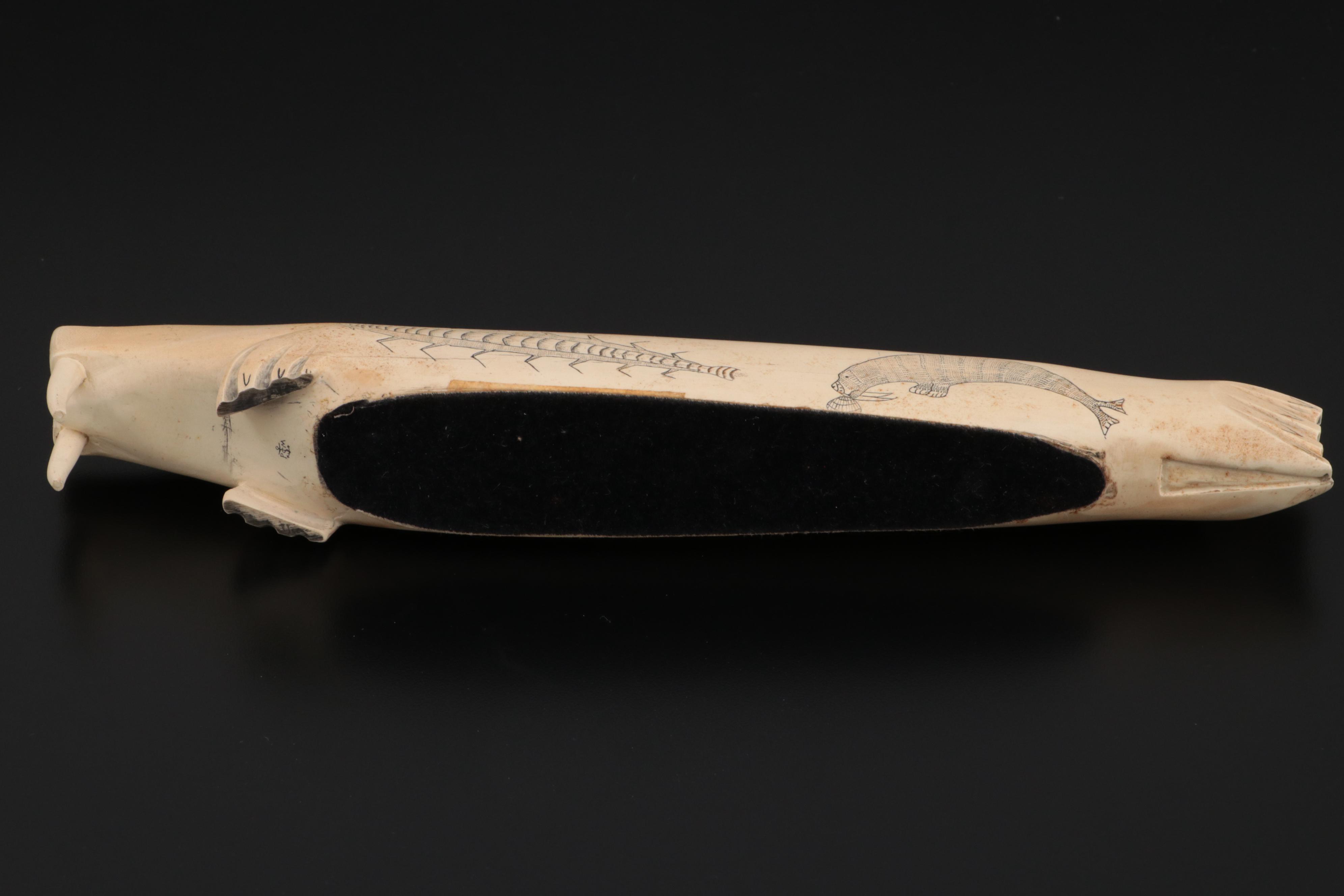 Peabody Museum Resin Replica Scrimshaw Cribbage Board