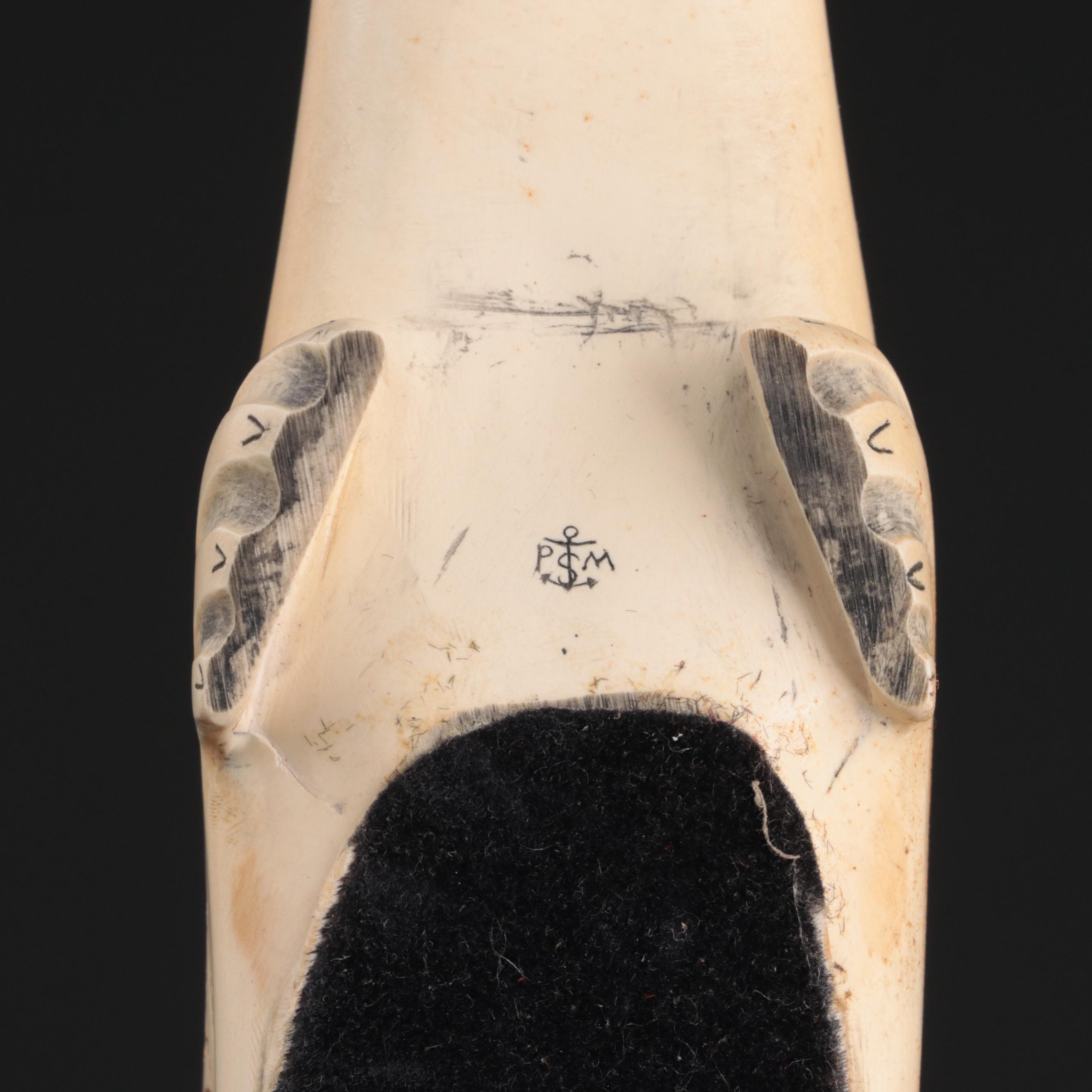 Peabody Museum Resin Replica Scrimshaw Cribbage Board