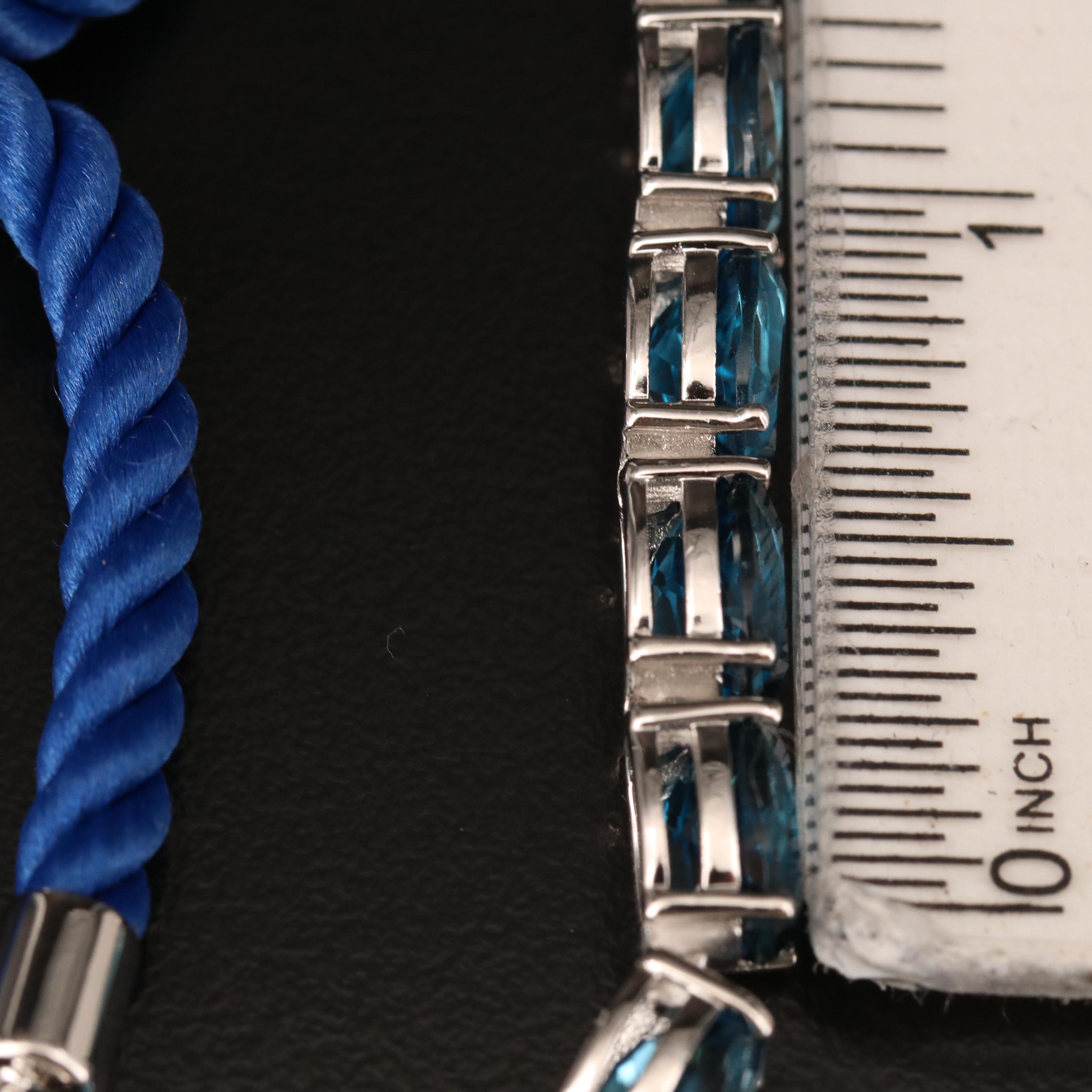 Sterling London Blue Topaz Bolo Bracelet