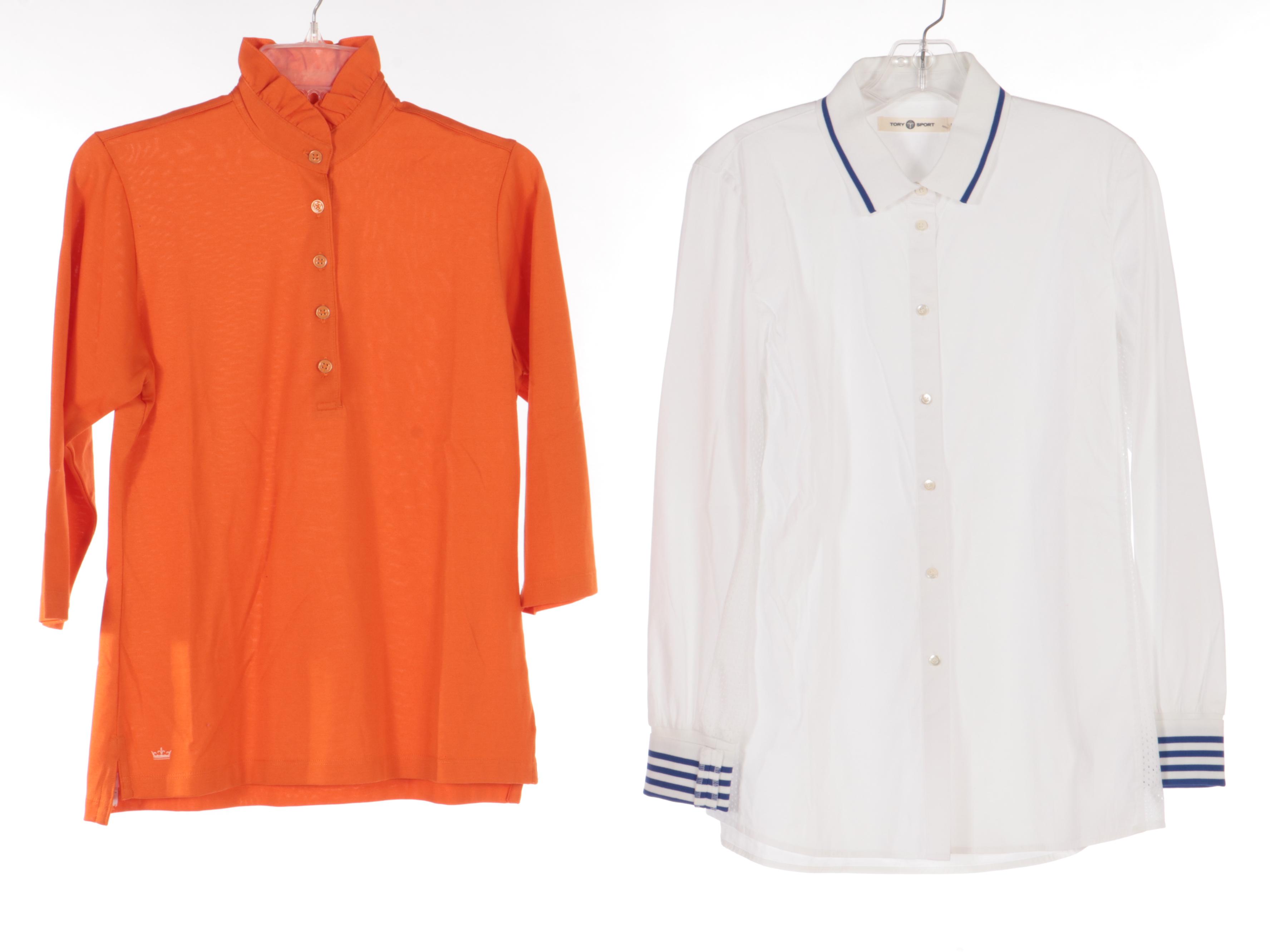 Polo Golf, Tory Sport, Peter Millar, and RLX Skorts and Button-Up Shirts