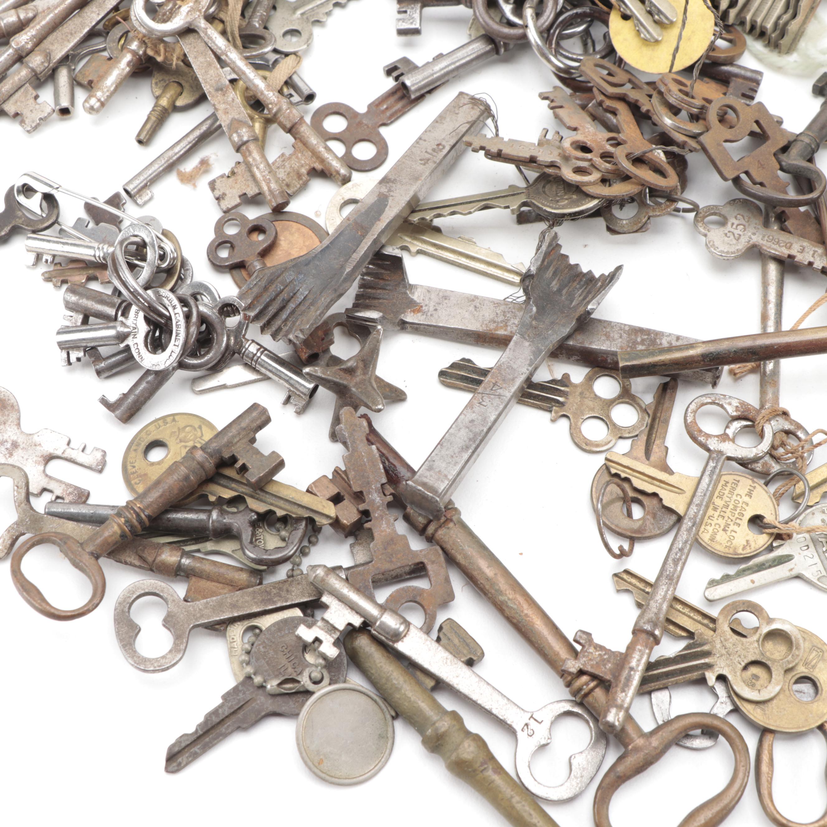 Assorted Metal and Steel Keys