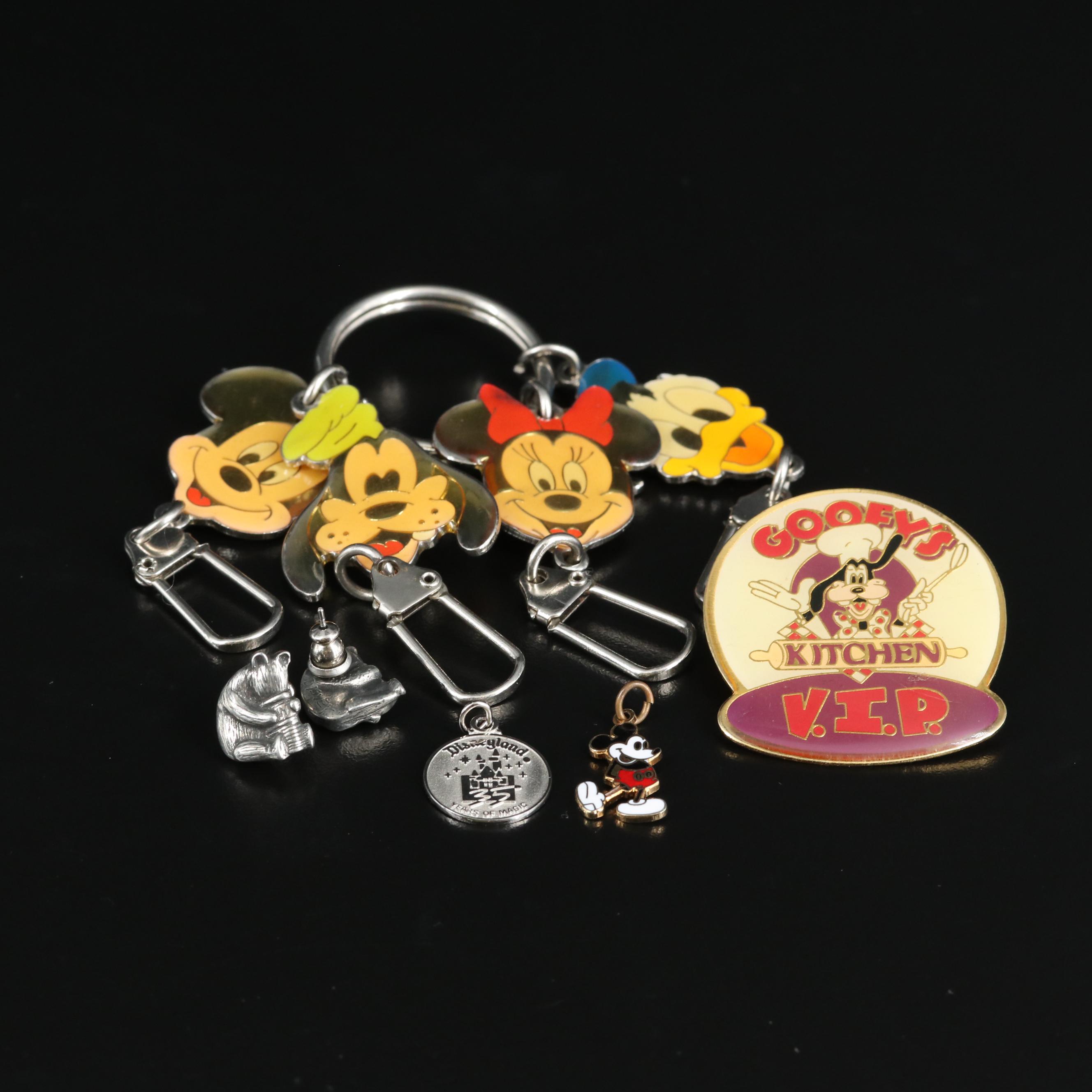 Gold Filled Jewelry Featuring Crown Trifari, Laurel Burch and Disney