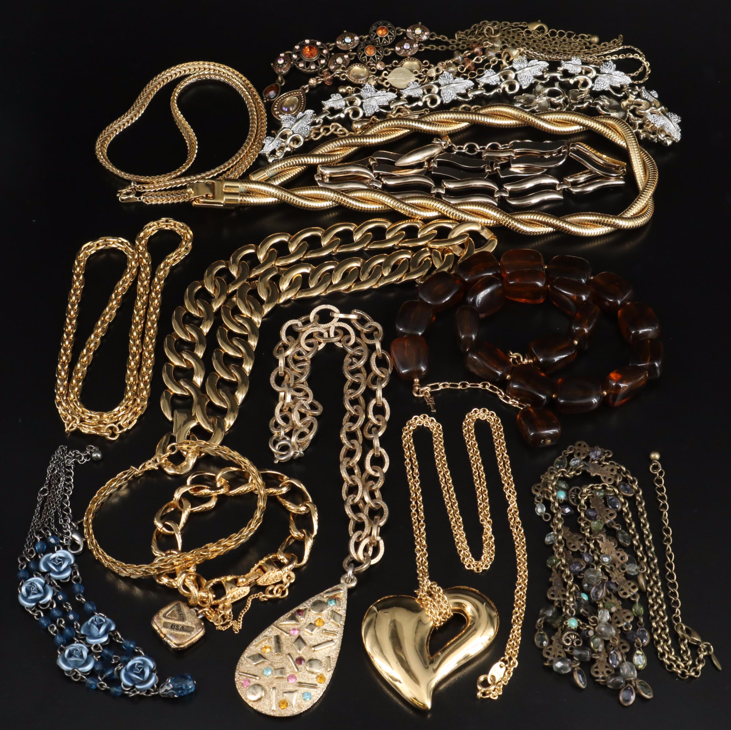 Gold Filled Jewelry Featuring Crown Trifari, Laurel Burch and Disney