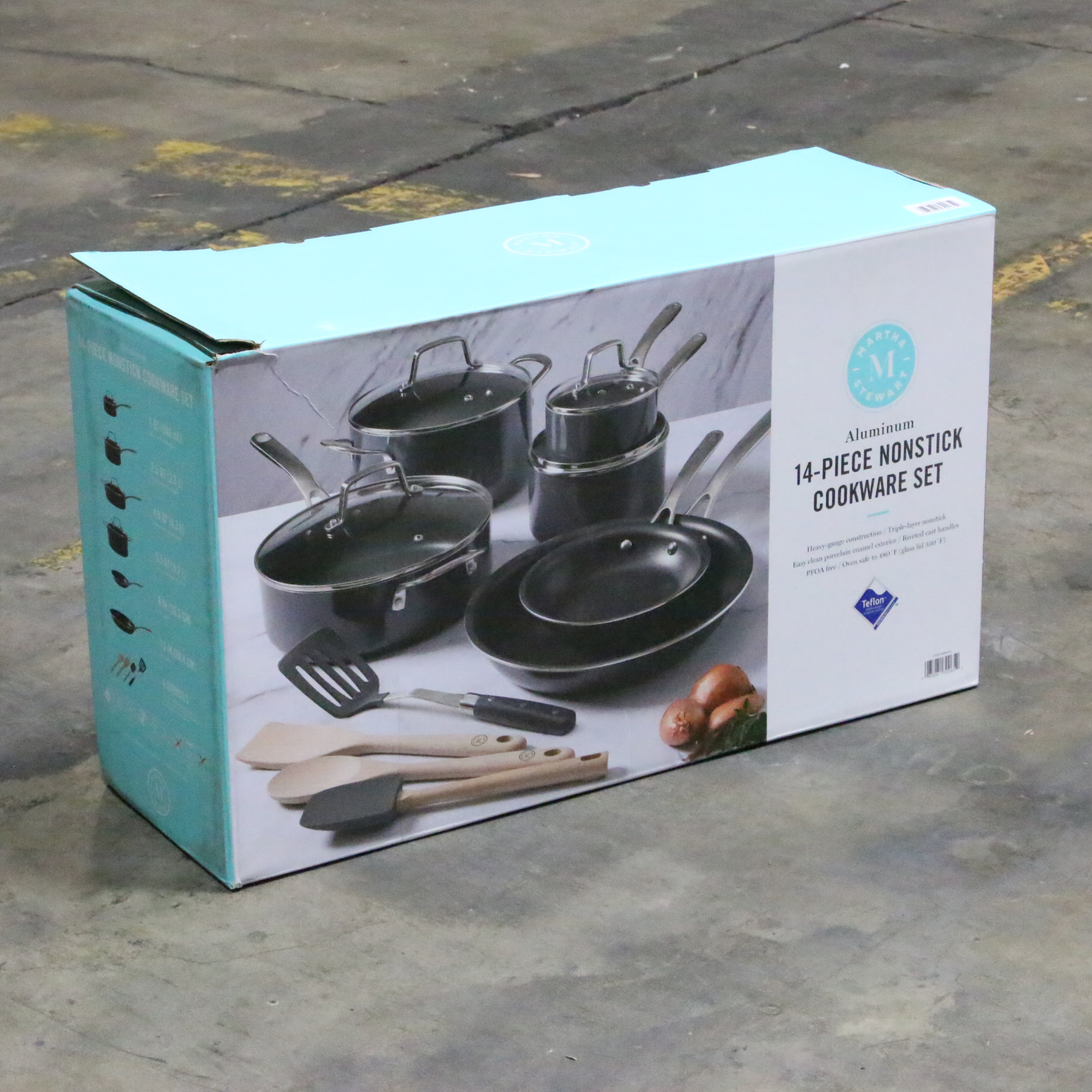 Martha Stewart 14-Piece Nonstick Aluminum Cookware Set