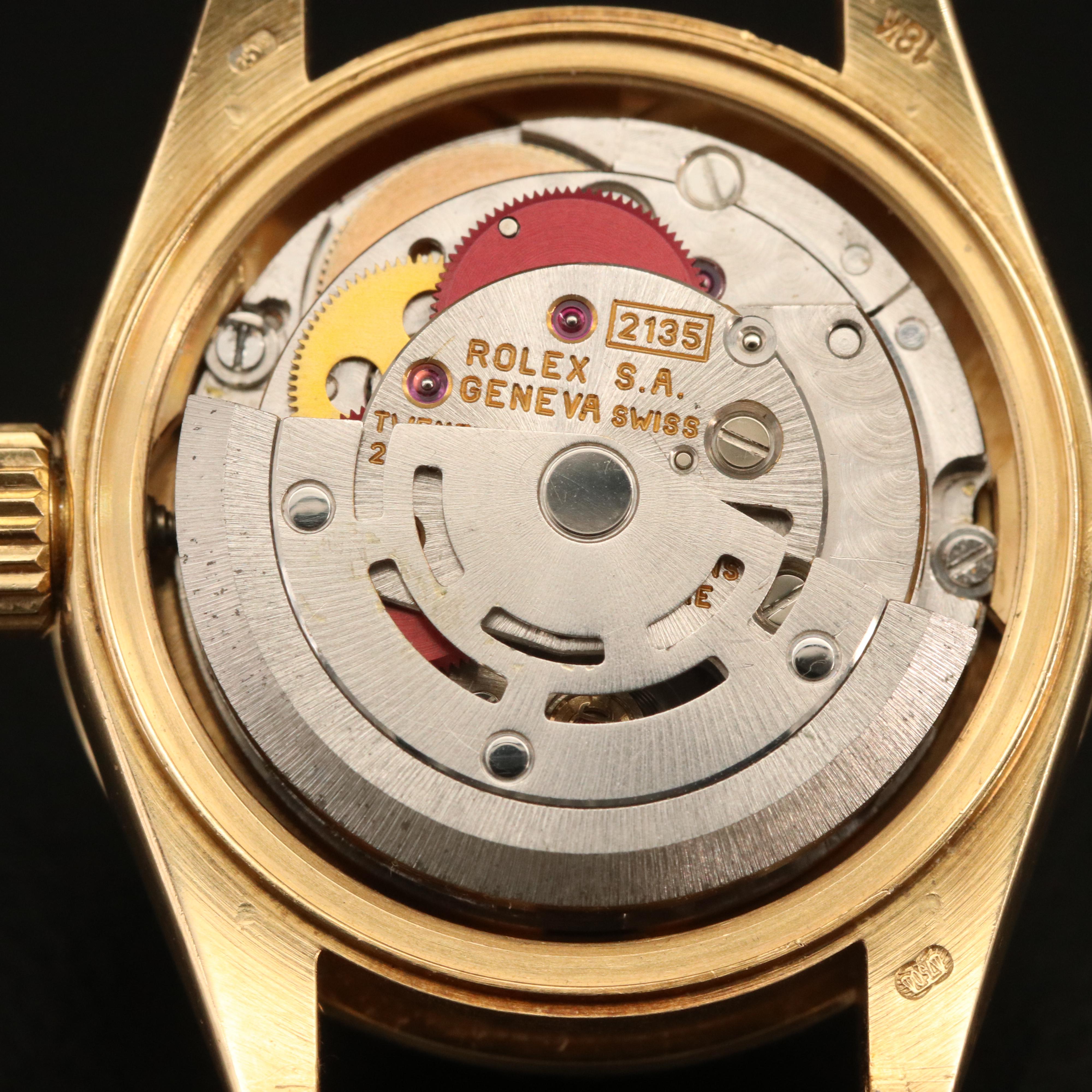 1990 Rolex Datejust President 18K Gold and 1.20 CTW Diamond Watch