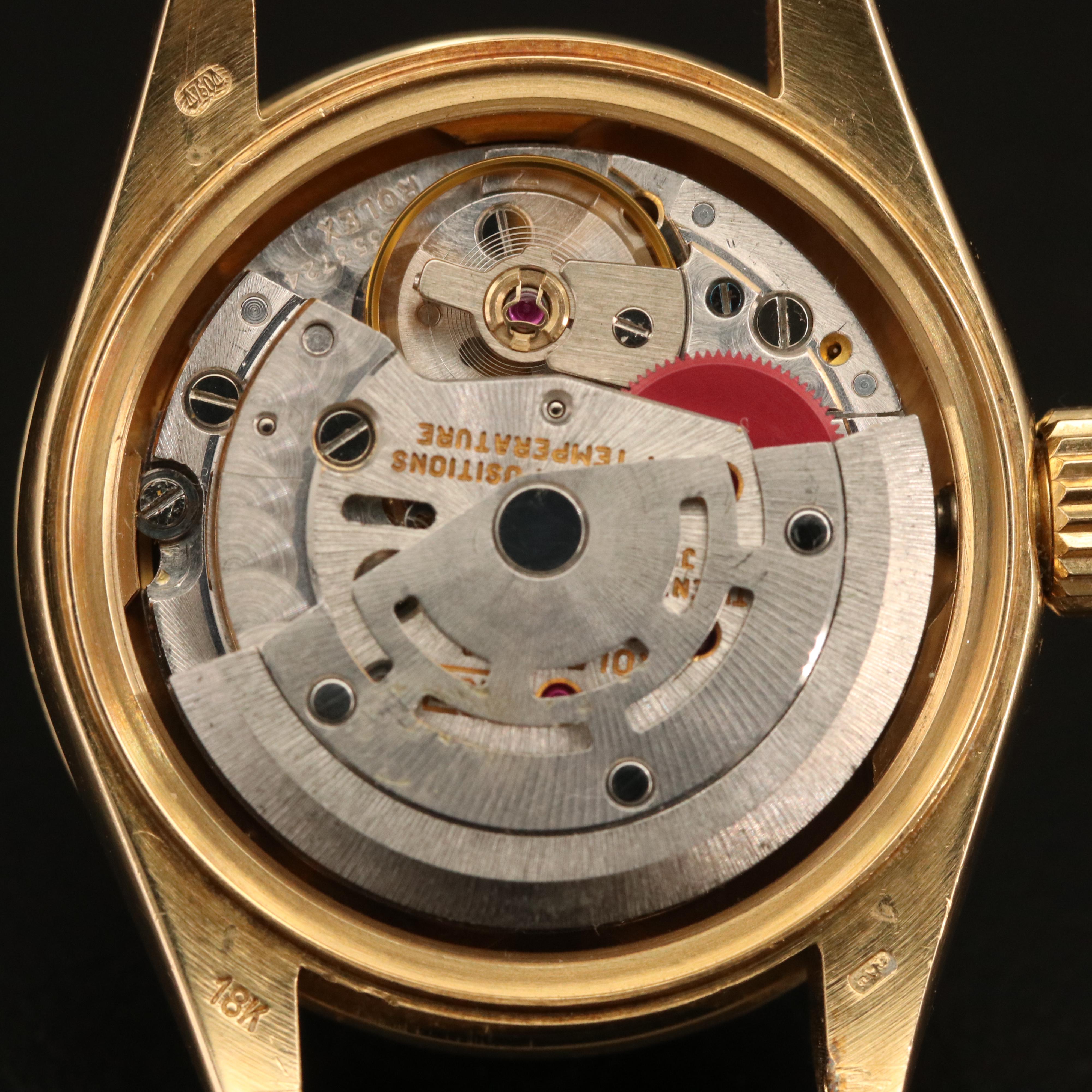 1990 Rolex Datejust President 18K Gold and 1.20 CTW Diamond Watch