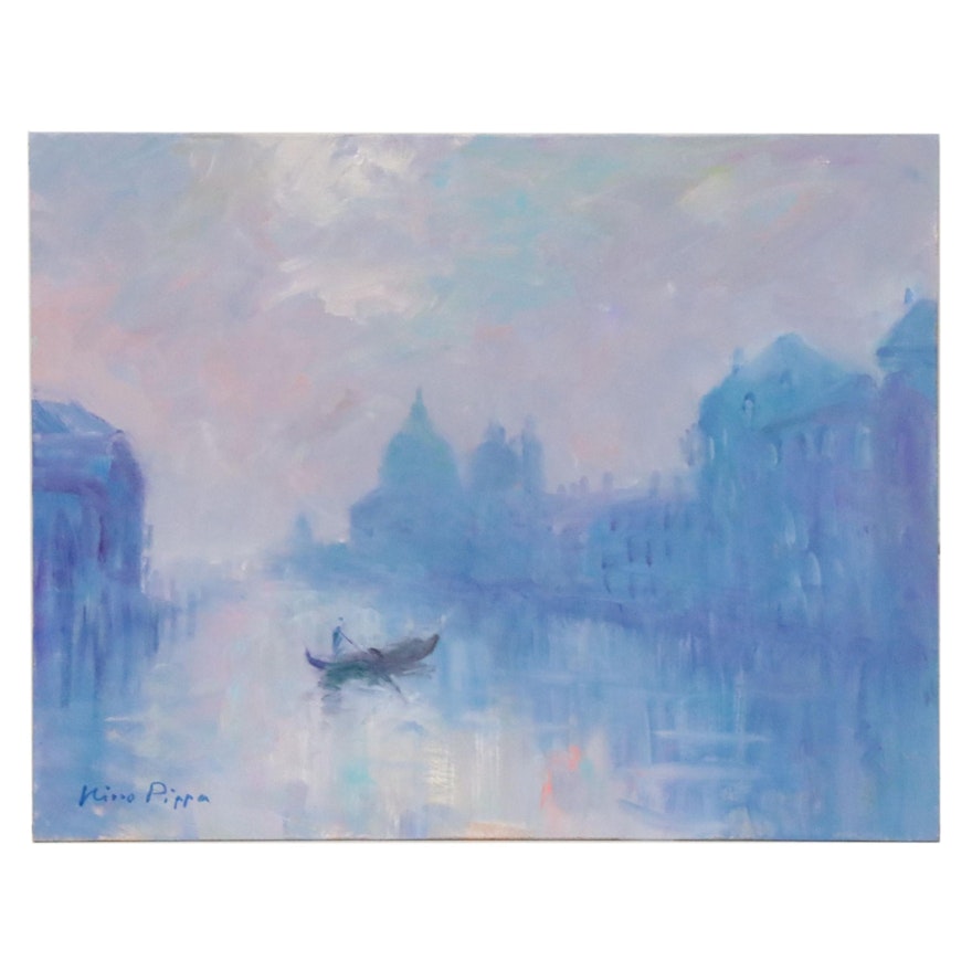 Nino Pippa Oil Painting "Venice - The Grand Canal," 2015