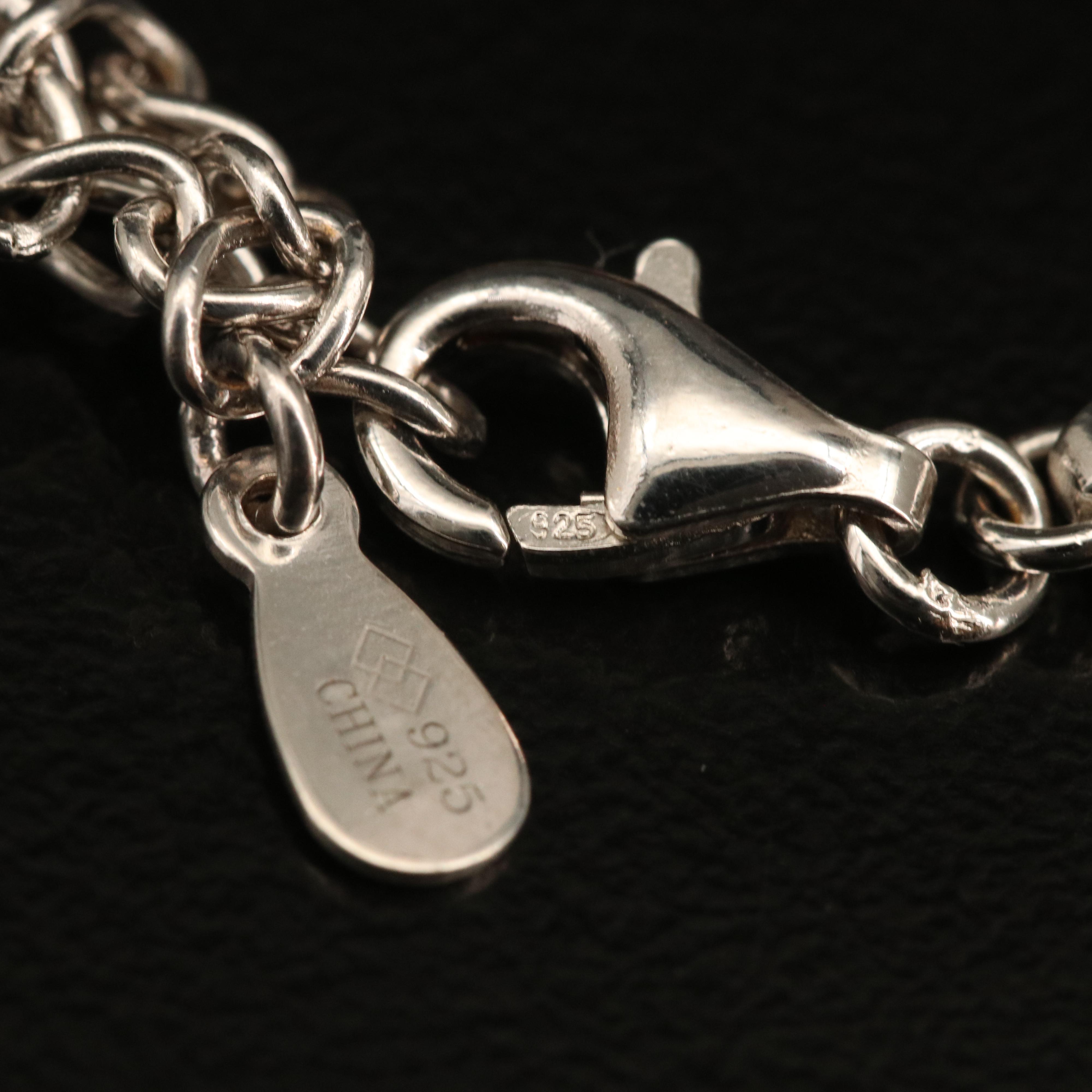 Sterling Citrine and White Topaz Halo Bracelet