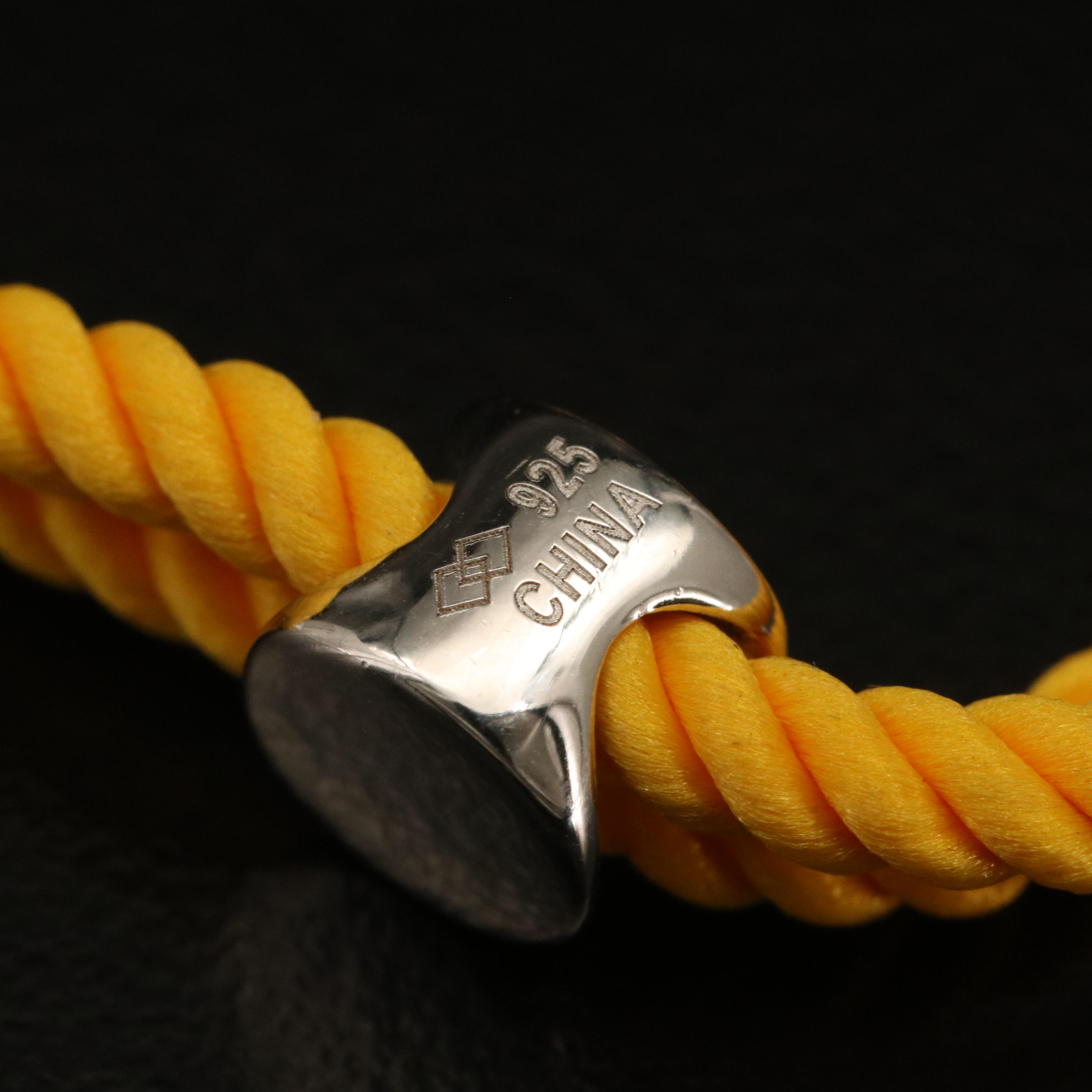 Sterling Citrine Twisted Cord Bracelet