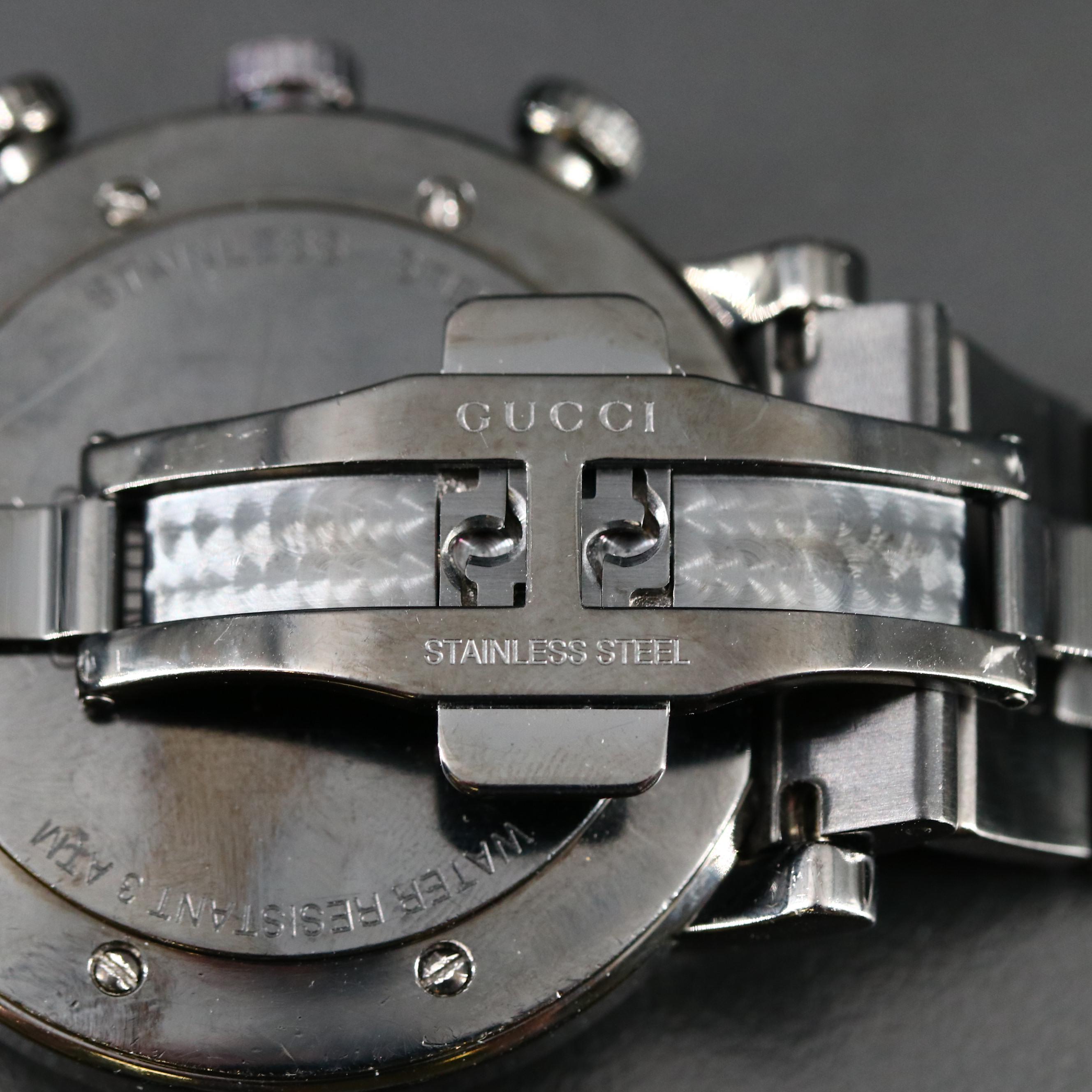 Gucci G-Chrono 7.25 CTW Diamond Black PVD and Stainless Steel Watch