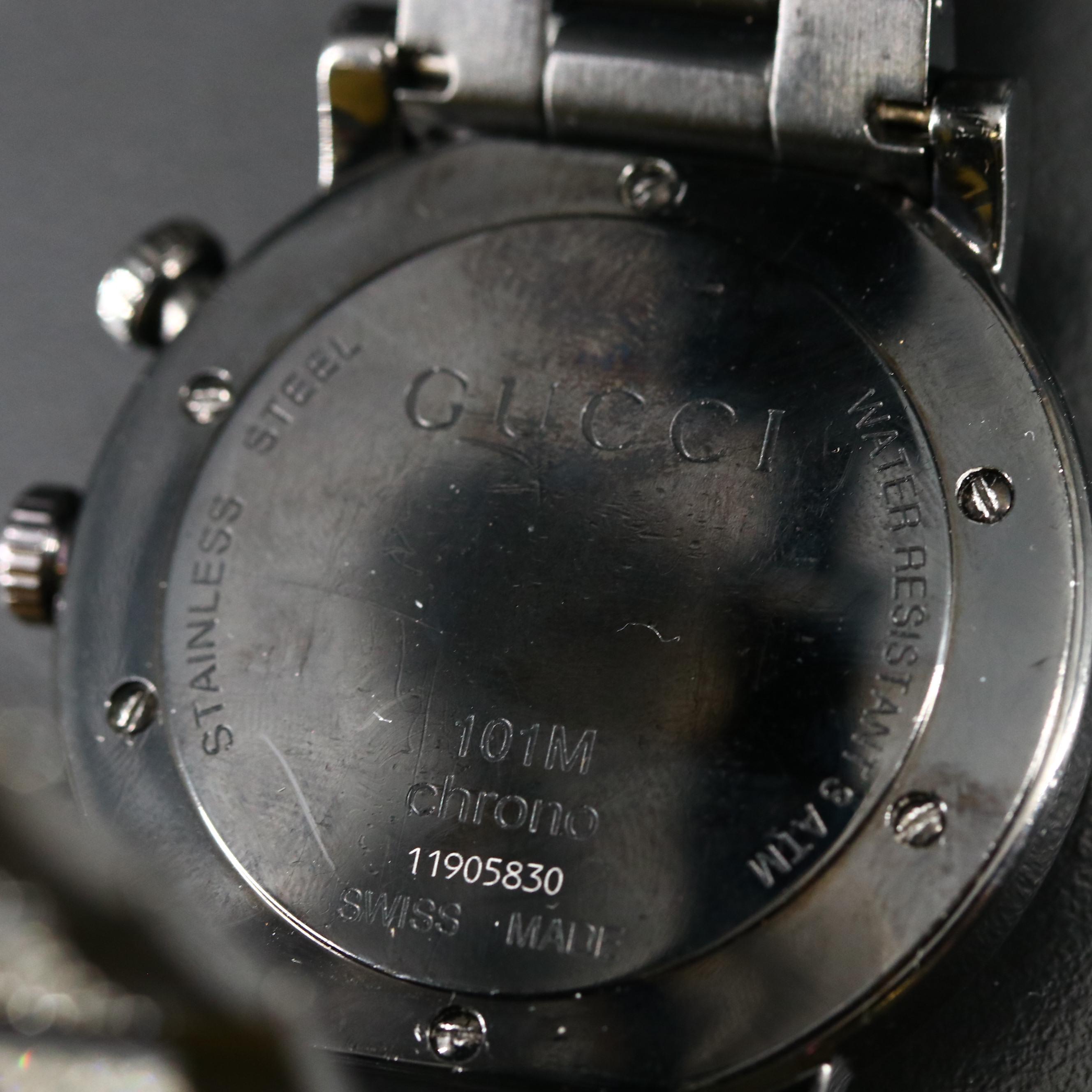 Gucci G-Chrono 7.25 CTW Diamond Black PVD and Stainless Steel Watch