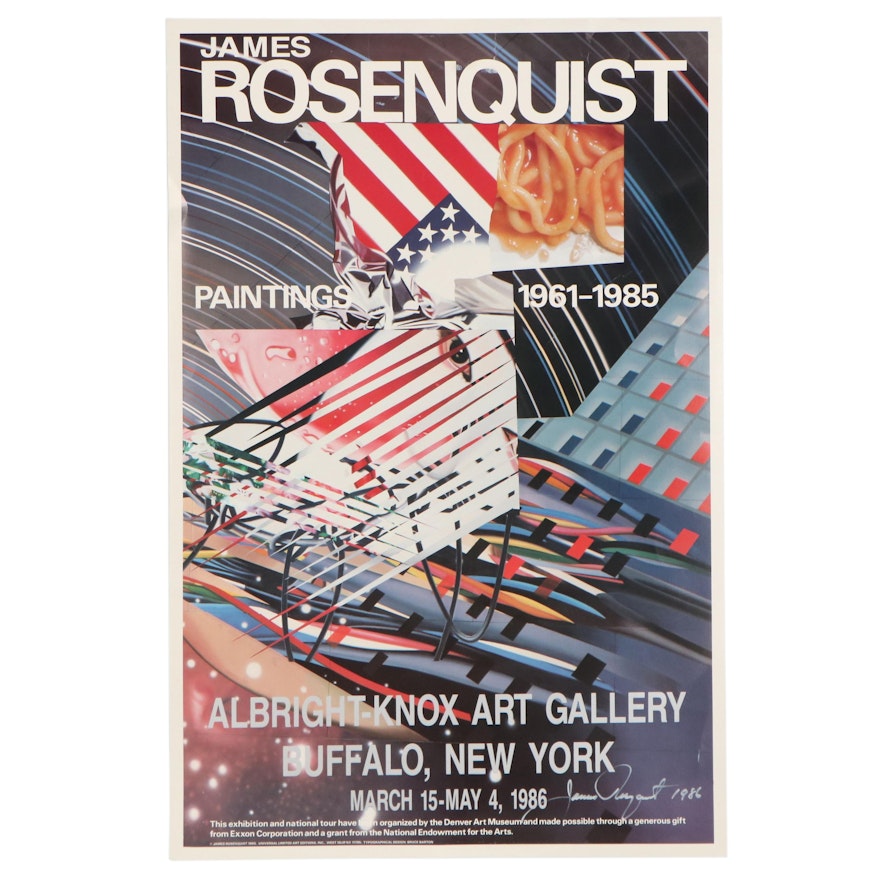 James Rosenquist Offset Lithograph Exhibition Poster, 1986